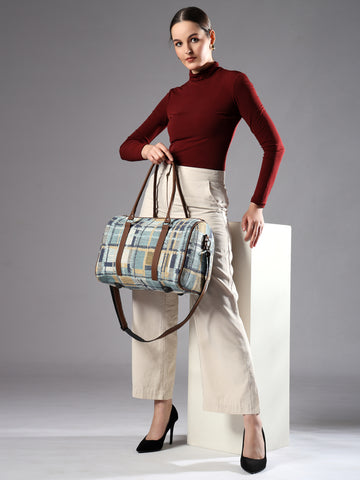Cotton/Jacquard Travelling Duffel Bags for Men and Women