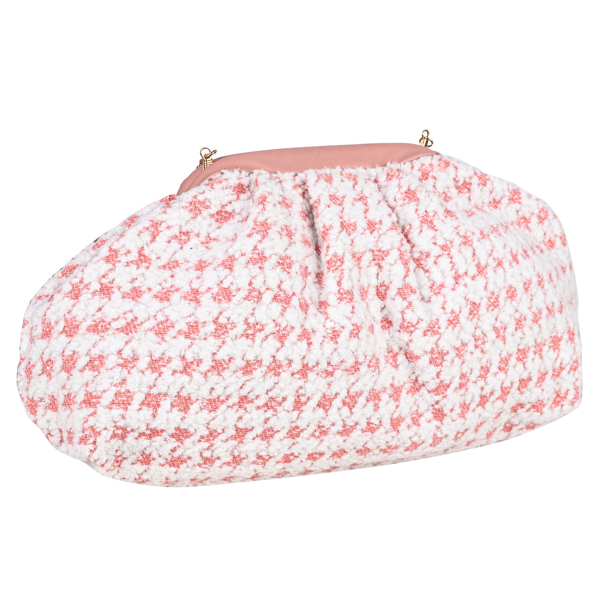 ENSAC Women's Pleated Clutch Bag | Handbag in Textured Synthetic Fabric – Stylish Party Purse