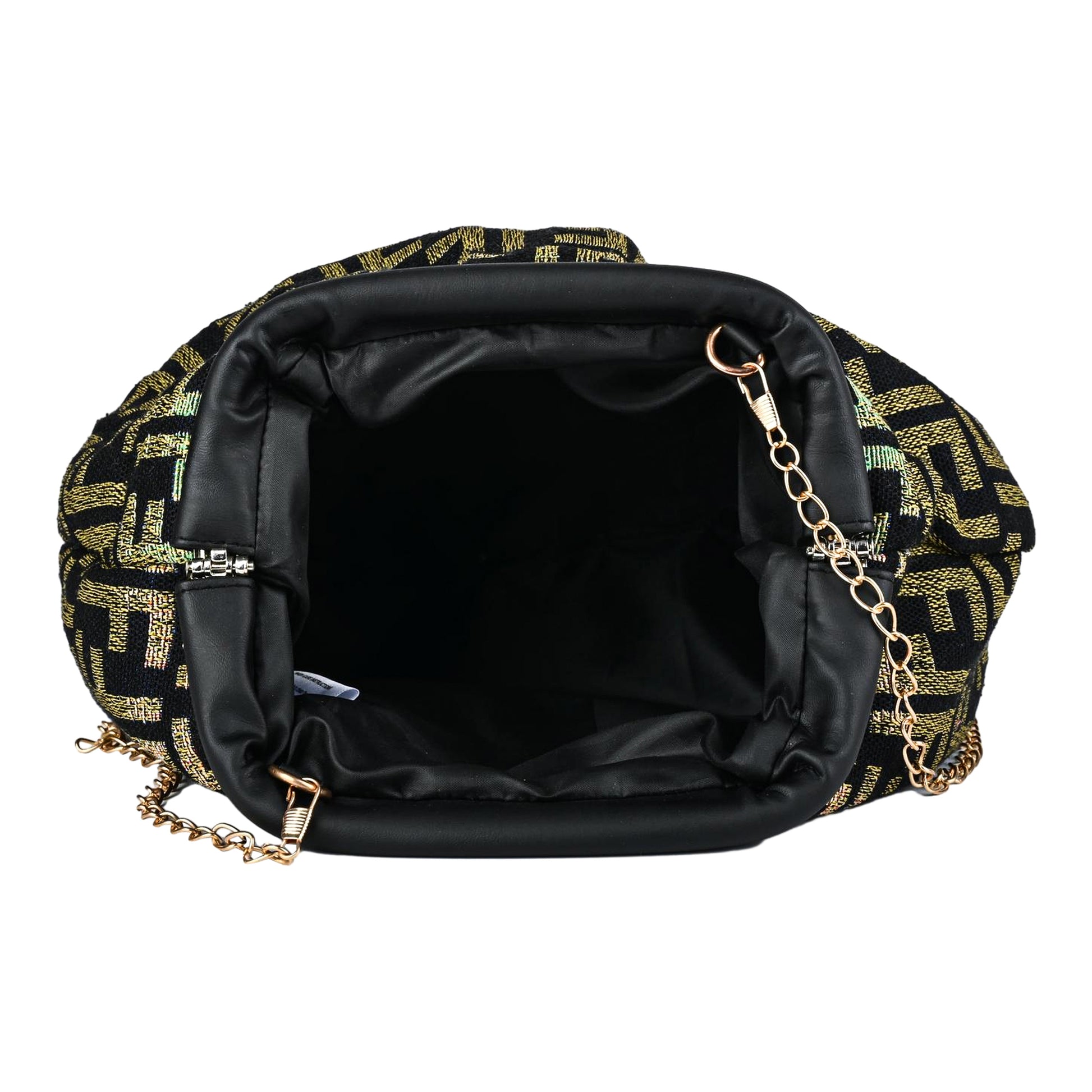 ENSAC Women's Pleated Clutch Bag | Handbag in Textured Synthetic Fabric – Stylish Party Purse