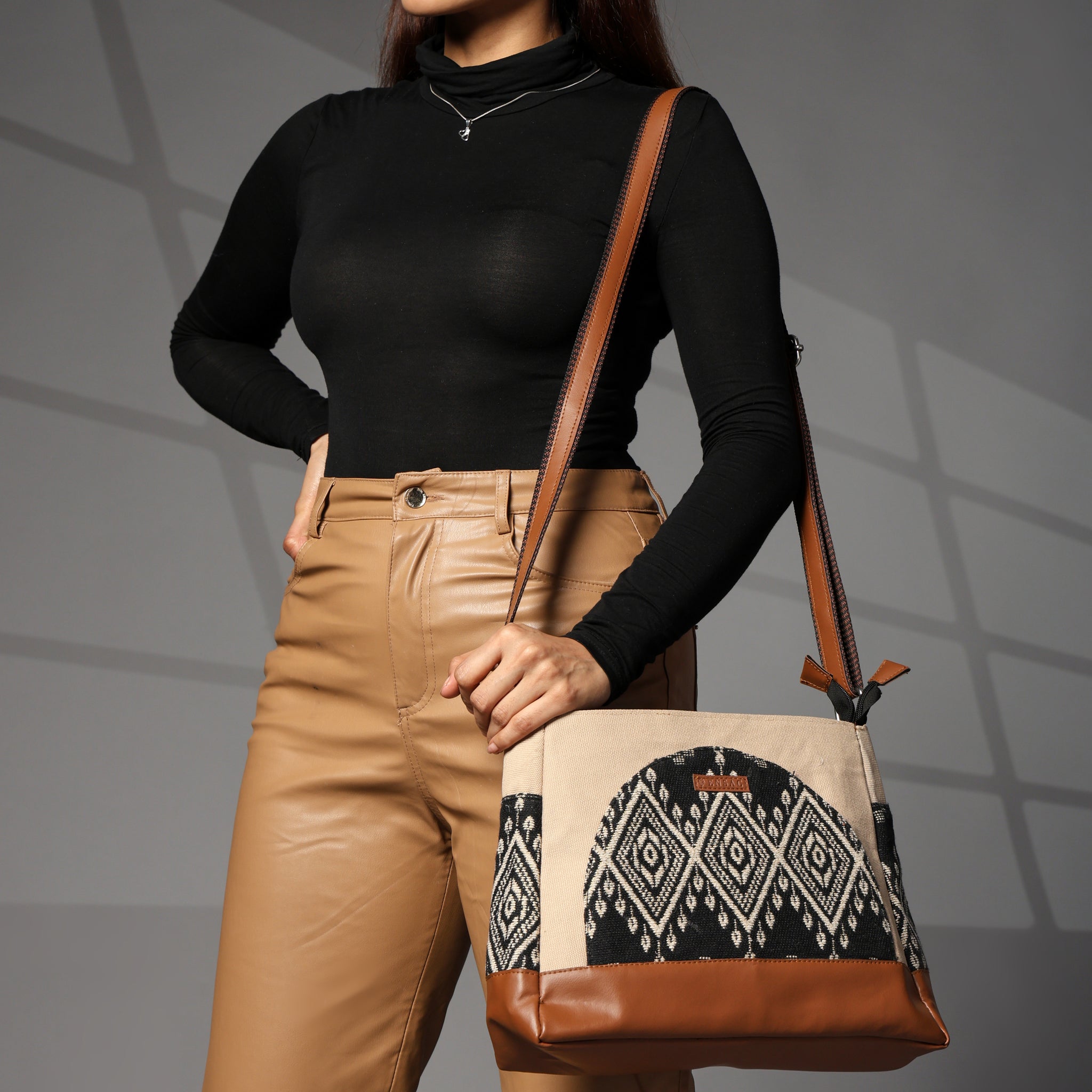 Brown Sling Bag Women's Premium Cotton