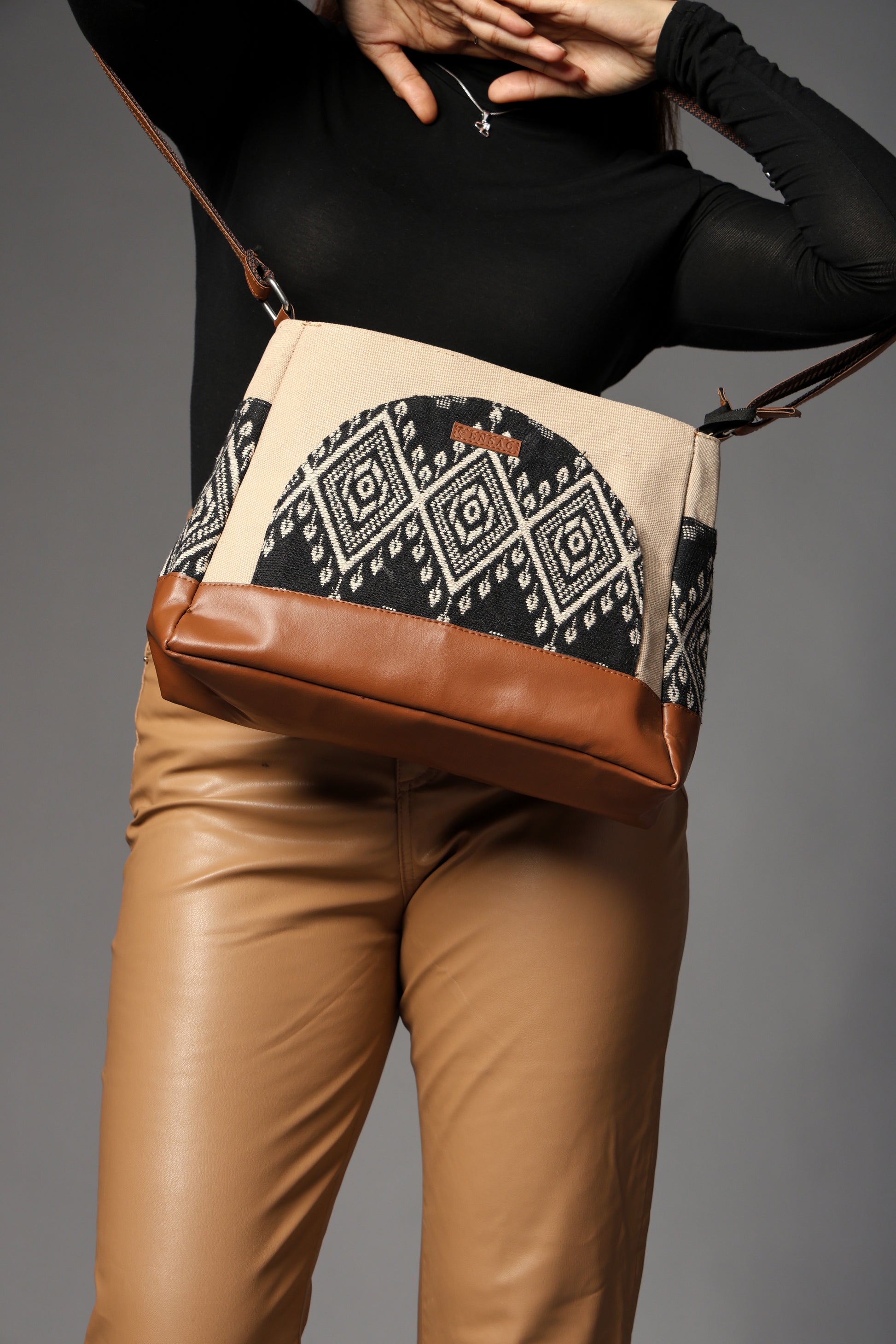 Brown Sling Bag Women's Premium Cotton