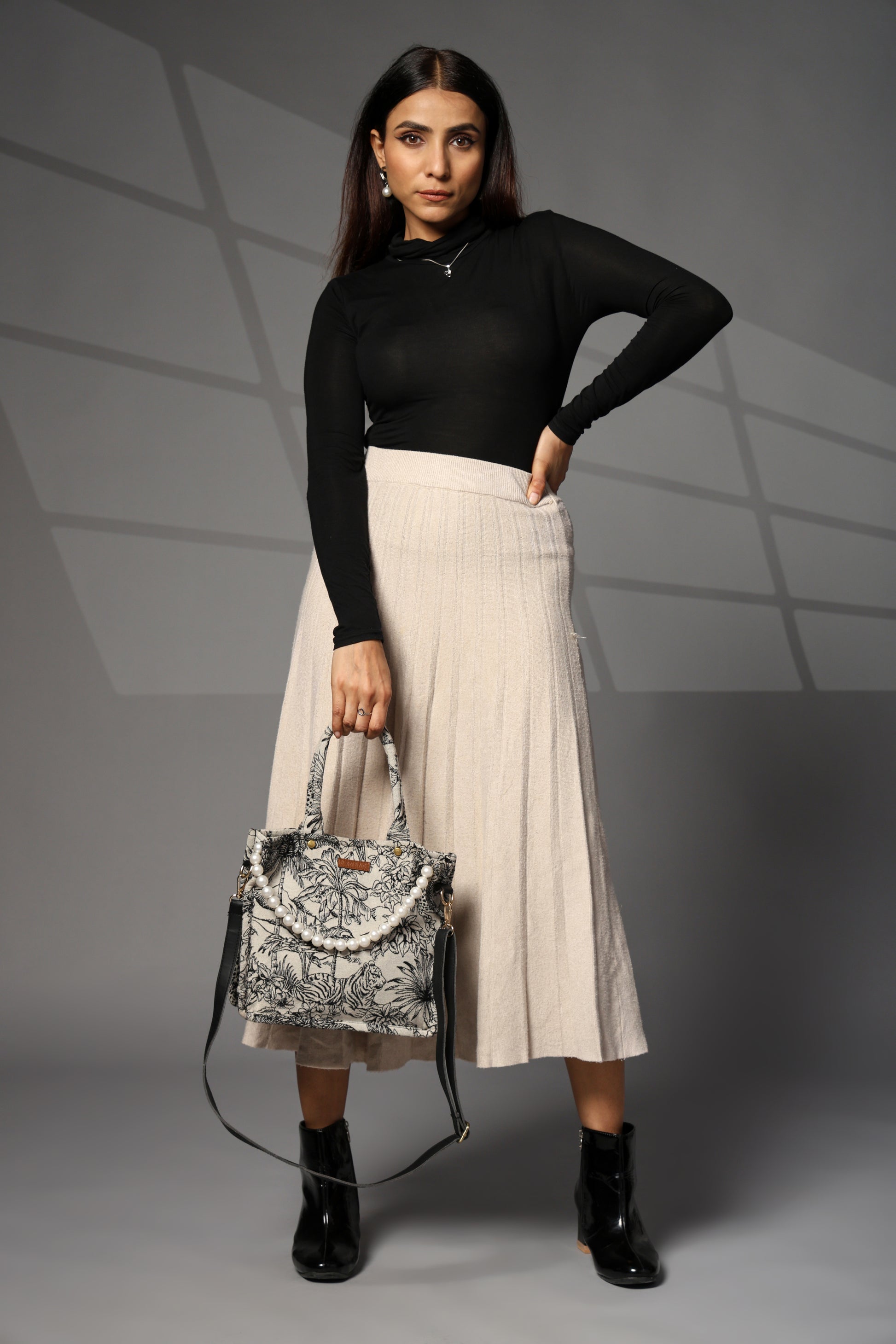 Grey Sling Bag Women's Premium Cotton