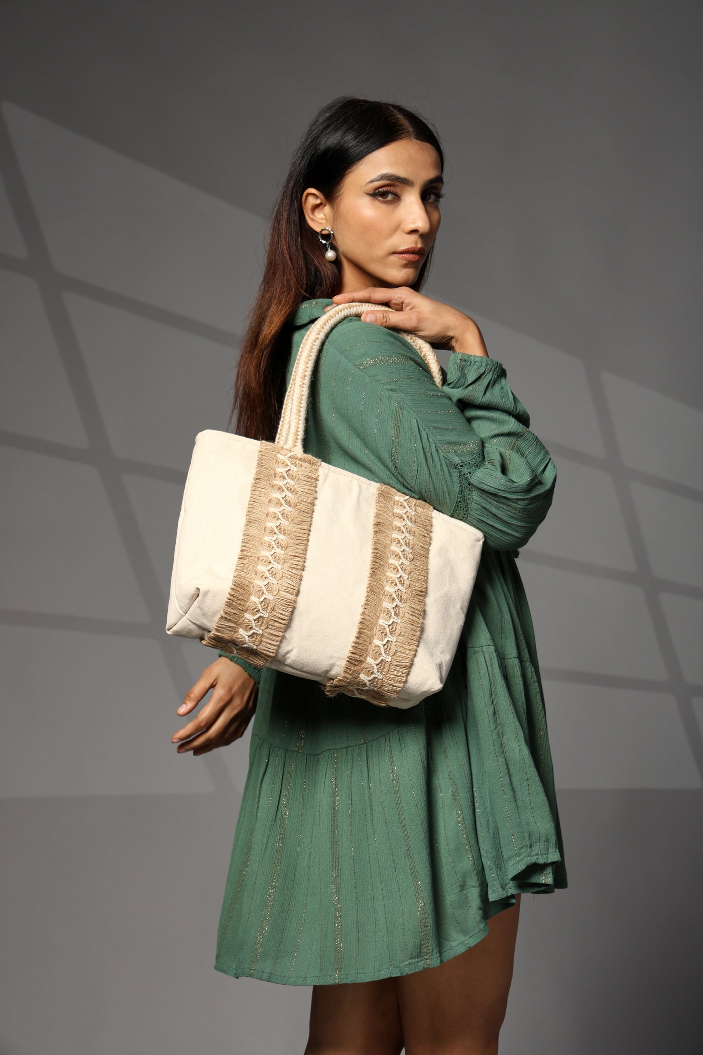 ENSAC Women Beige Tote
