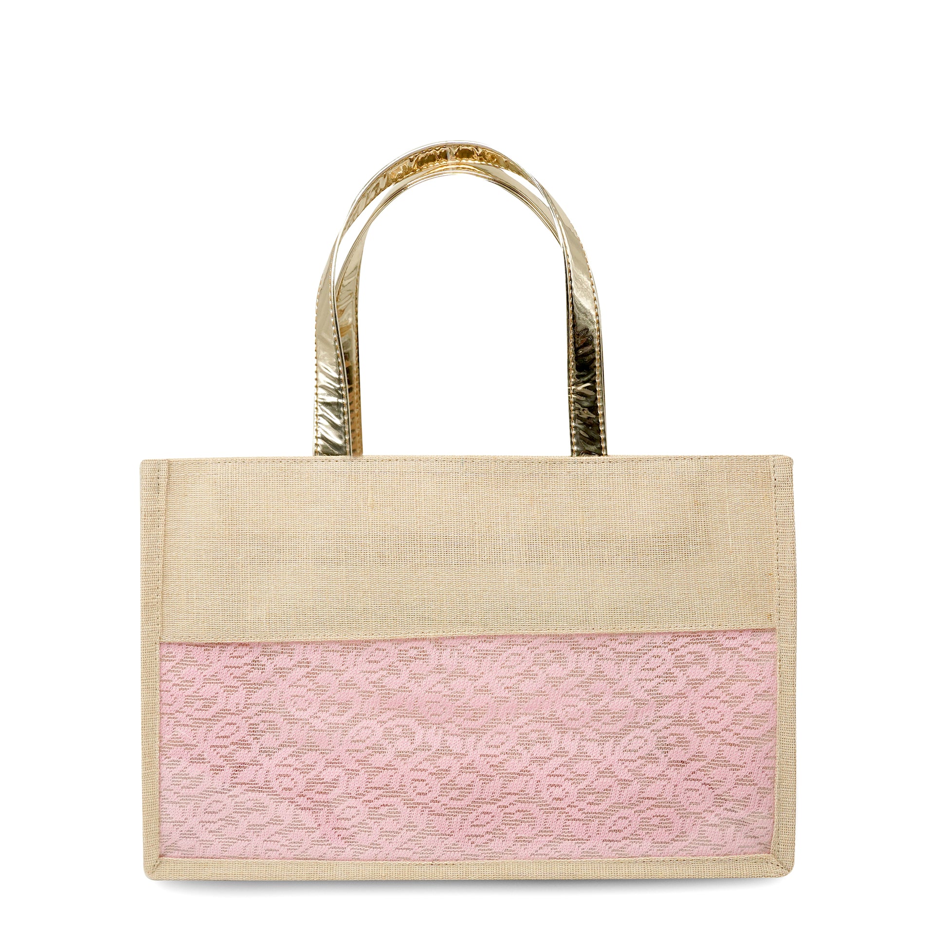 Ensac Eco-Friendly Women Handbag | Premium Jute Tote Bag with Stylish Lace Design