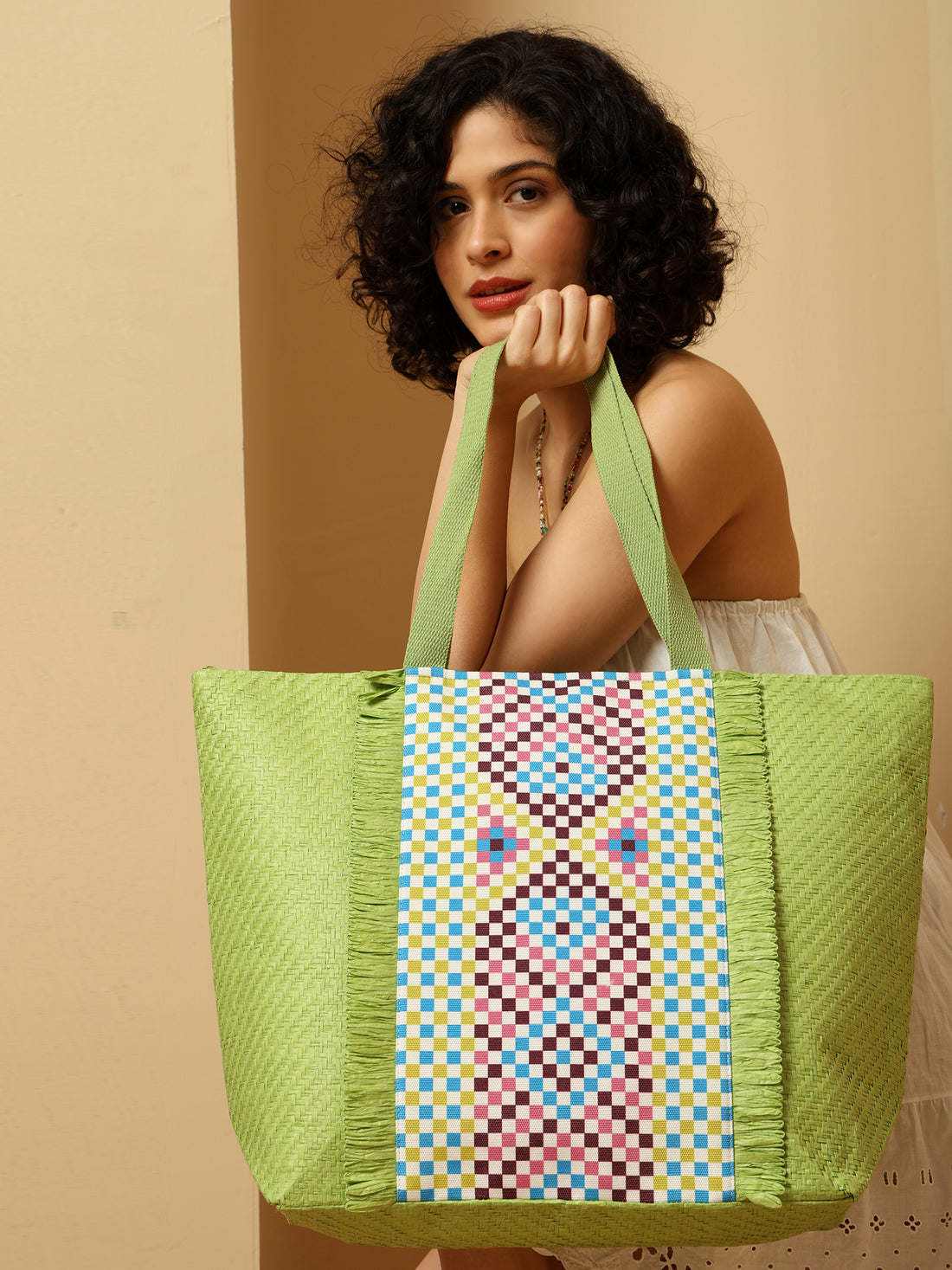Ensac Square Paper Straw Beach Tote Bag | Eco-Friendly Handbag for Women