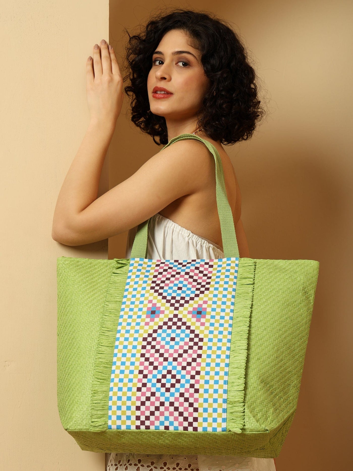 Ensac Square Paper Straw Beach Tote Bag | Eco-Friendly Handbag for Women