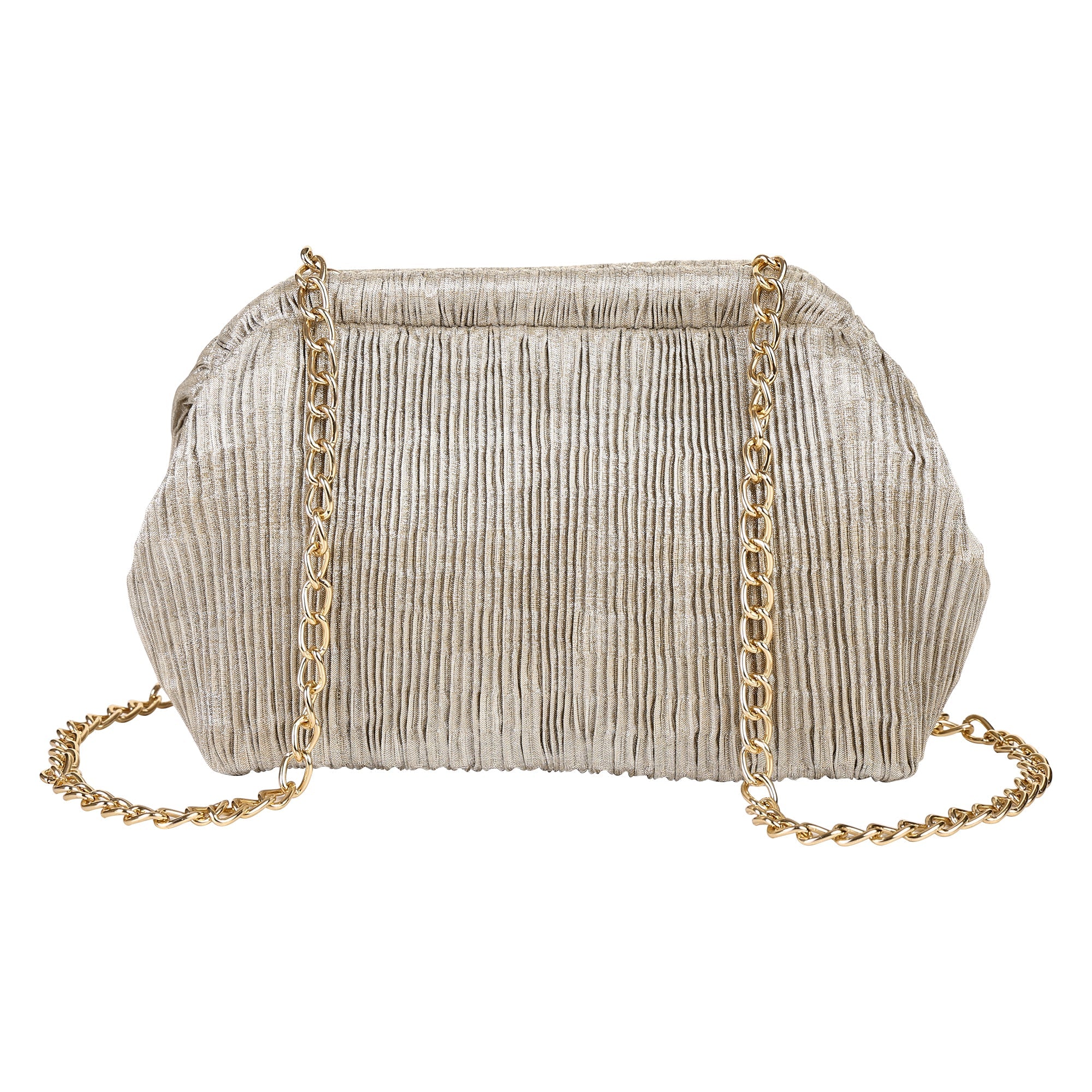 Elegant Textured Chain Clutch Bag for Women – Party & Evening Sling Purse ensacworld