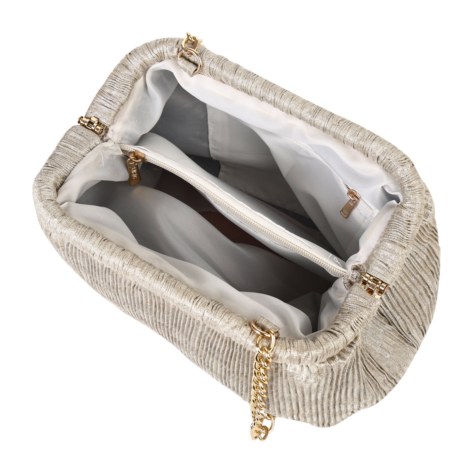 Elegant Textured Chain Clutch Bag for Women – Party & Evening Sling Purse ensacworld