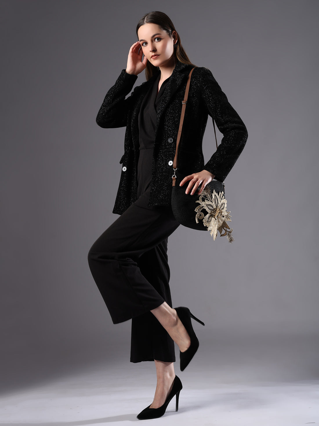 Black Sling Bag Women's Premium Juterope