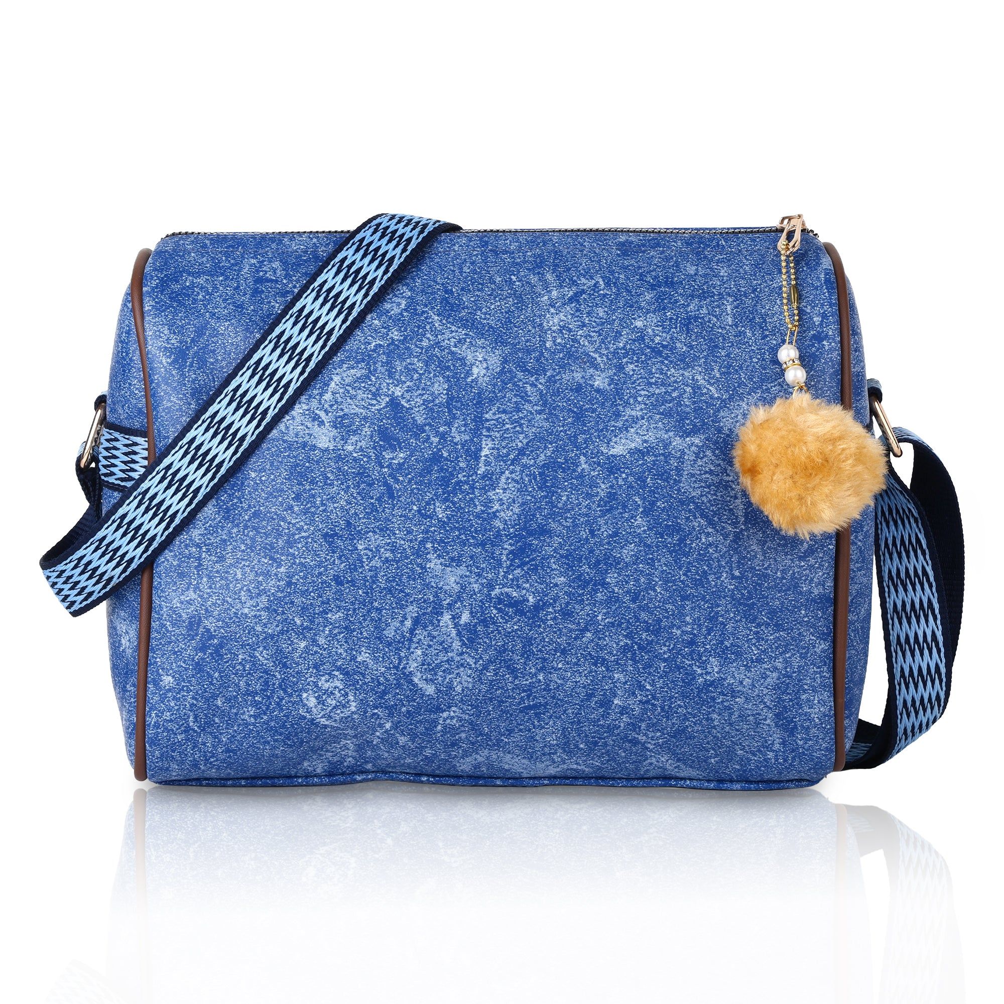 ENSAC Women's Textured Barrel Sling Bag | Compact Crossbody Purse with Adjustable Strap | Everyday Casual Shoulder Bag ensacworld