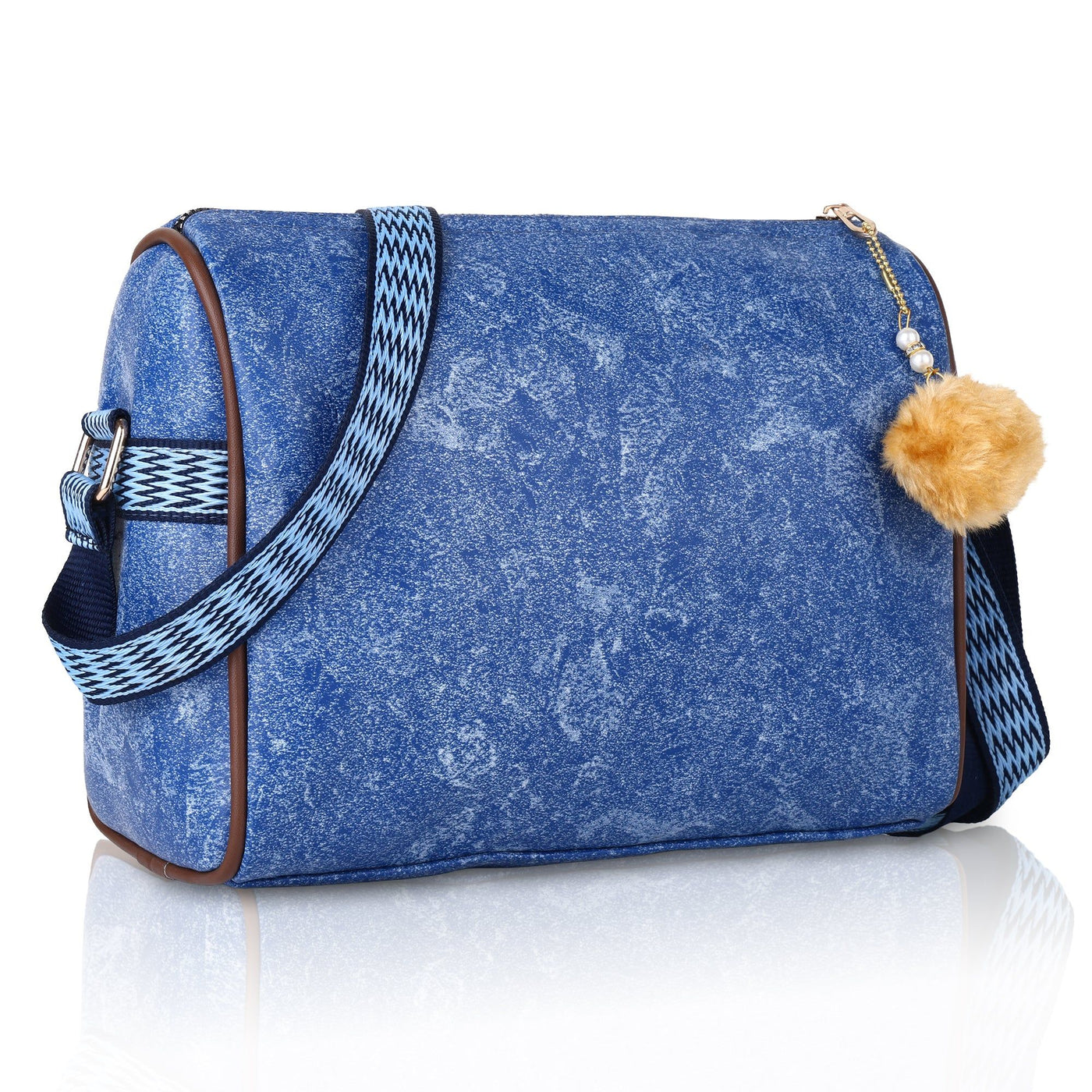 ENSAC Women's Textured Barrel Sling Bag | Compact Crossbody Purse with Adjustable Strap | Everyday Casual Shoulder Bag ensacworld