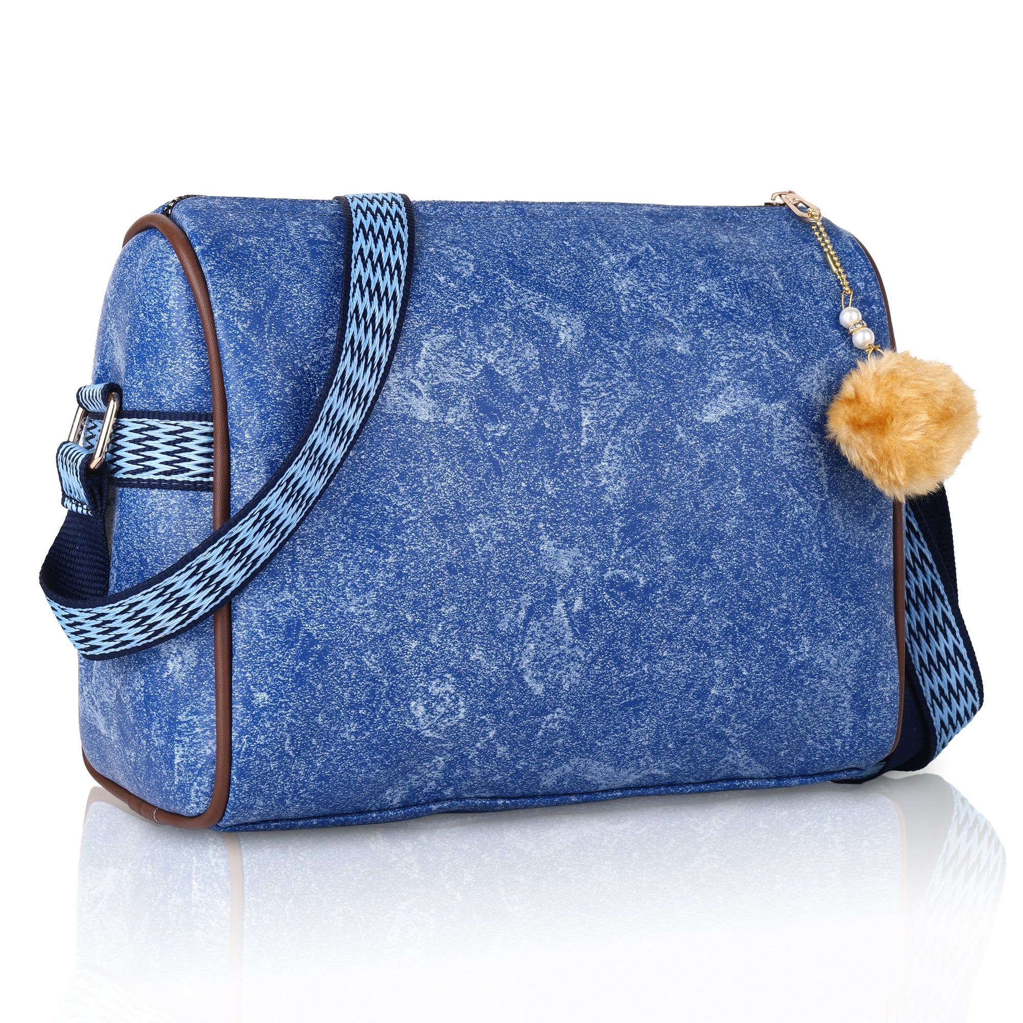 ENSAC Women's Textured Barrel Sling Bag | Compact Crossbody Purse with Adjustable Strap | Everyday Casual Shoulder Bag ensacworld