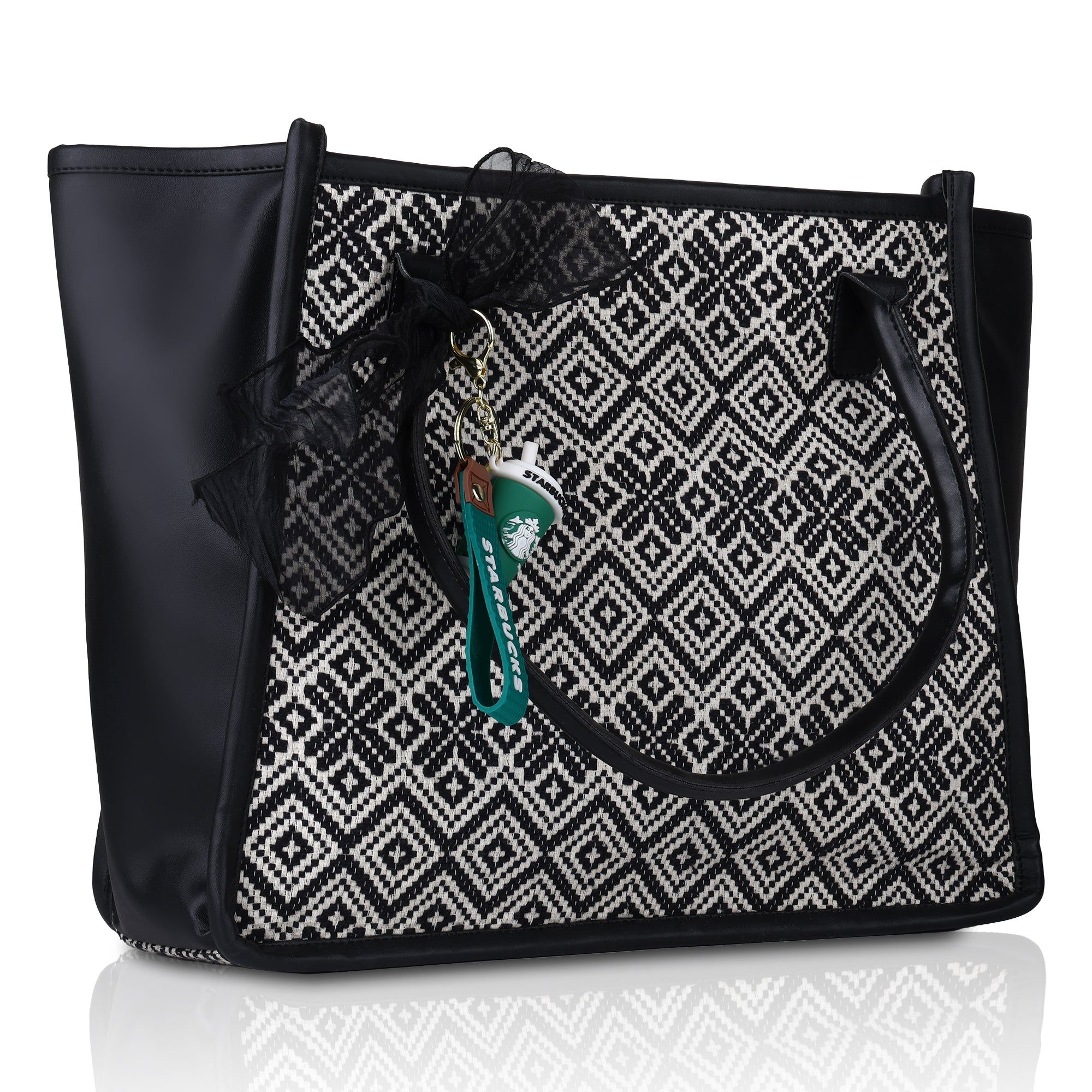 Women's Printed Tote Bag | Large Shoulder Handbag for Work, Travel & Everyday Use ensacworld