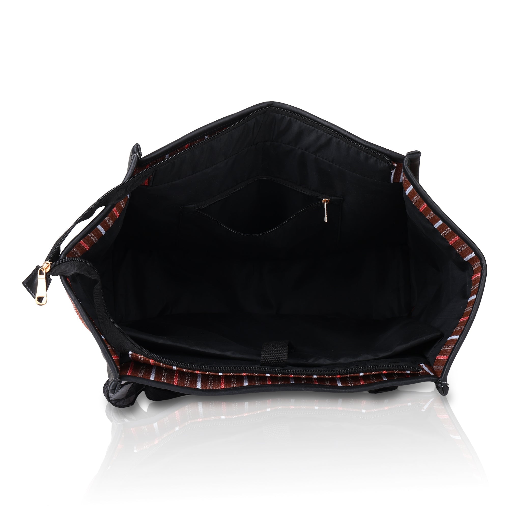 Women's Striped Tote Bag | Large Everyday Shoulder Handbag for Work, Travel & Shopping ensacworld