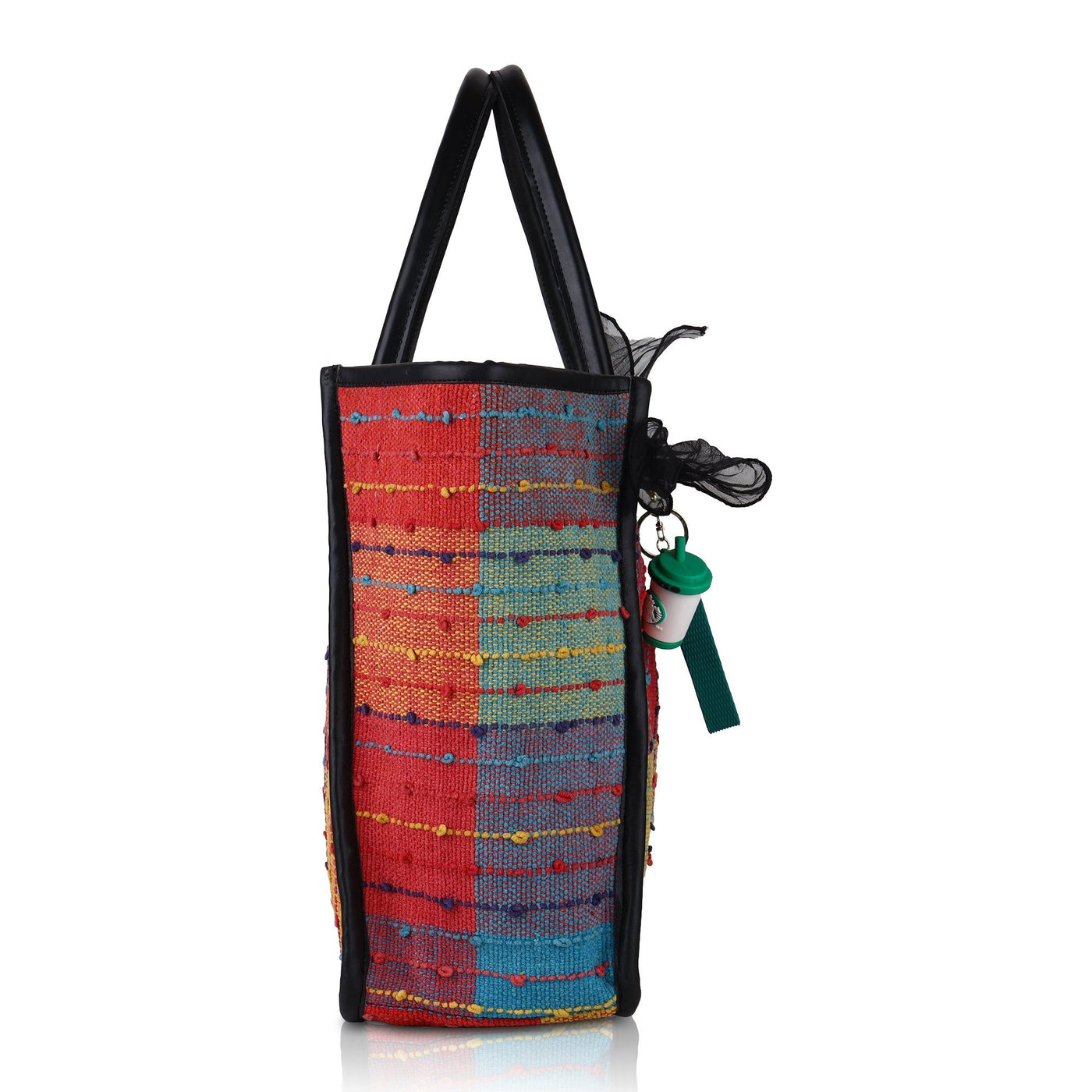 Women's Striped Tote Bag | Large Everyday Shoulder Handbag for Work, Travel & Shopping ensacworld