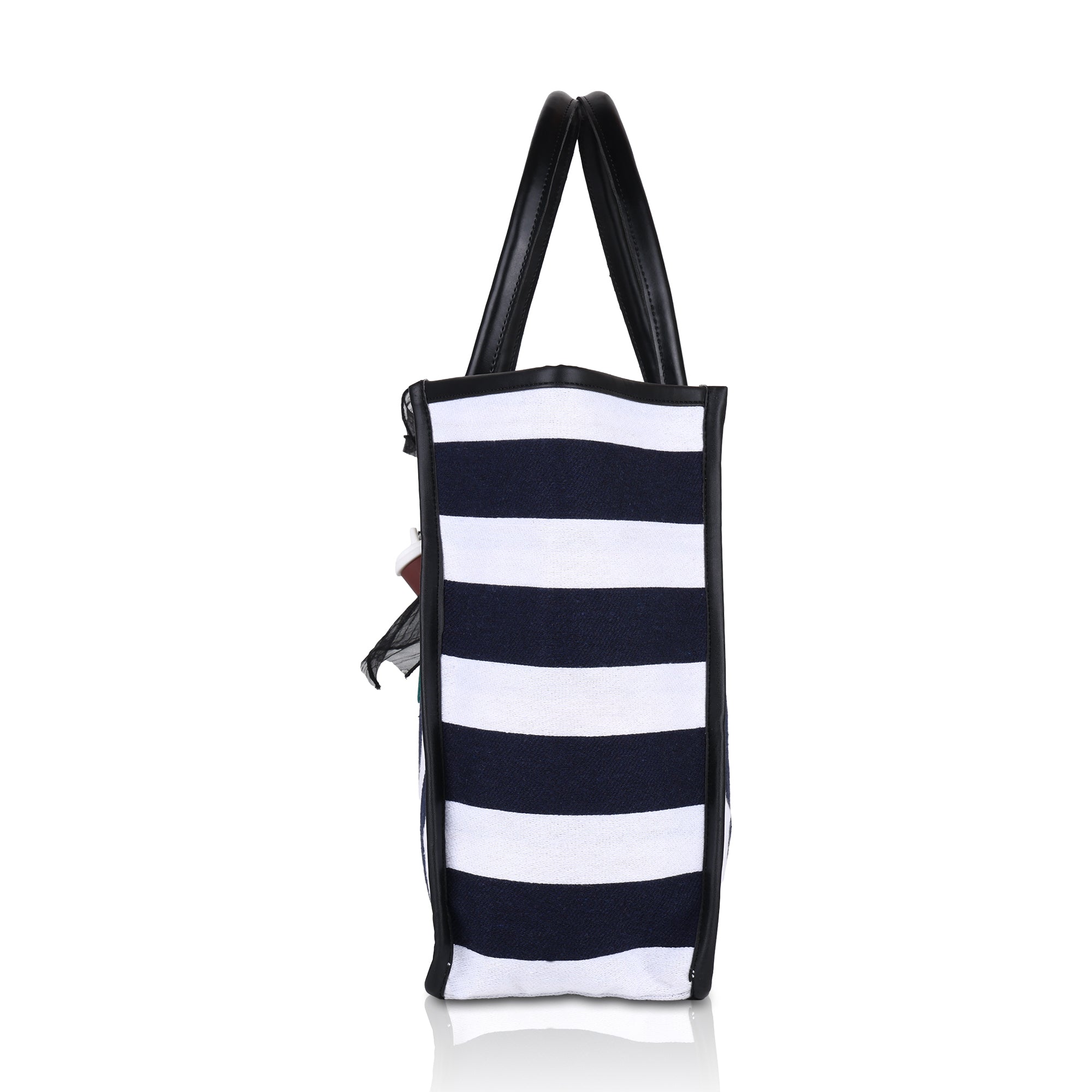 Women's Striped Tote Bag | Large Everyday Shoulder Handbag for Work, Travel & Shopping ensacworld