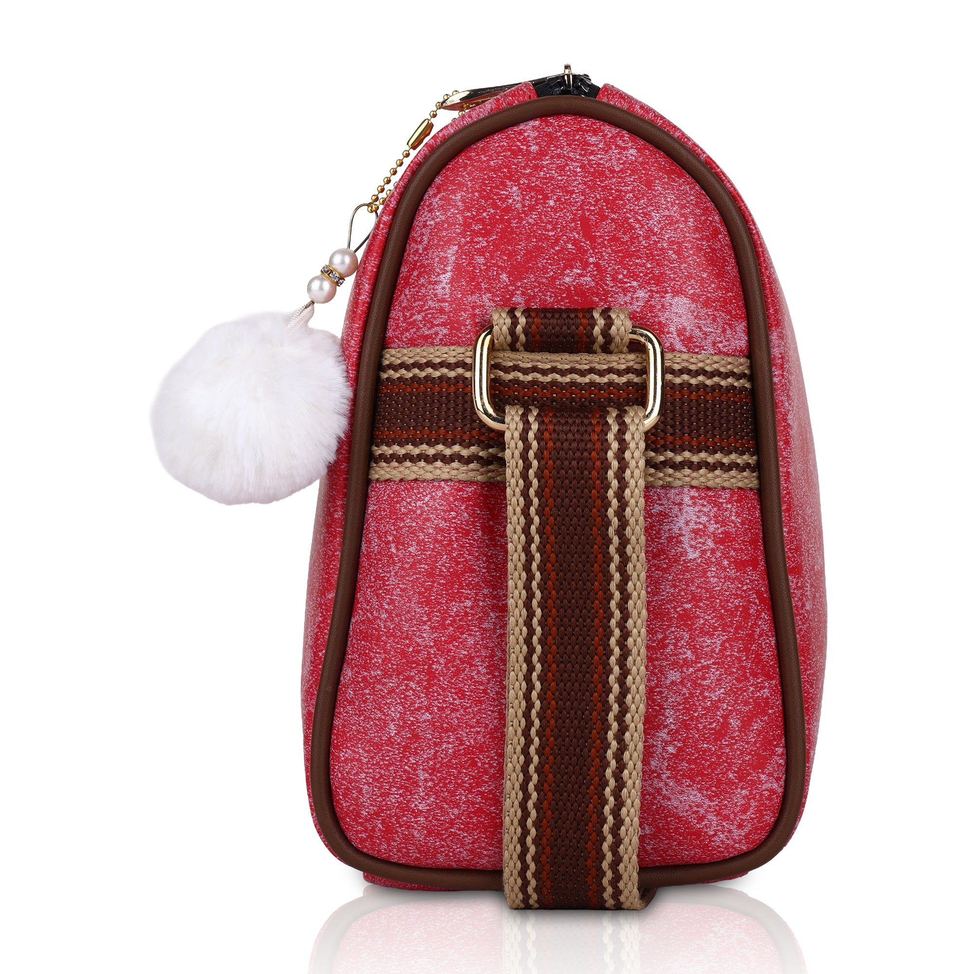 ENSAC Women's Textured Barrel Sling Bag | Compact Crossbody Purse with Adjustable Strap | Everyday Casual Shoulder Bag ensacworld