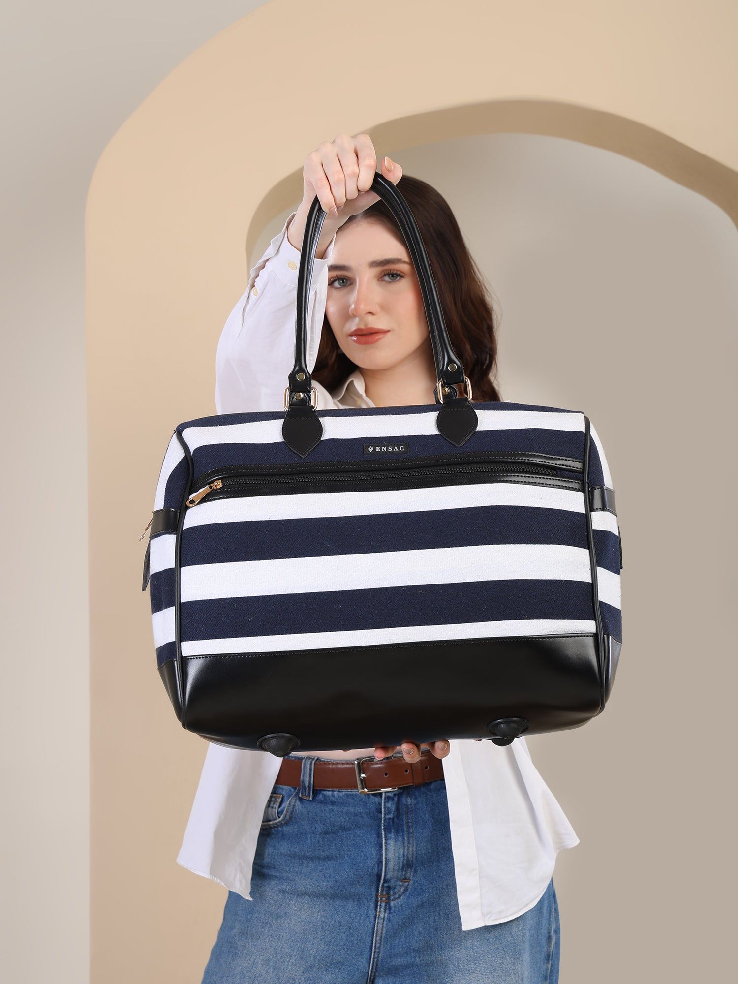 ENSAC  Travel Duffel Bag for Women & Men | Spacious Weekender Overnight Bag with Front Zip Pocket | Cabin-Friendly Carry Bag ensacworld