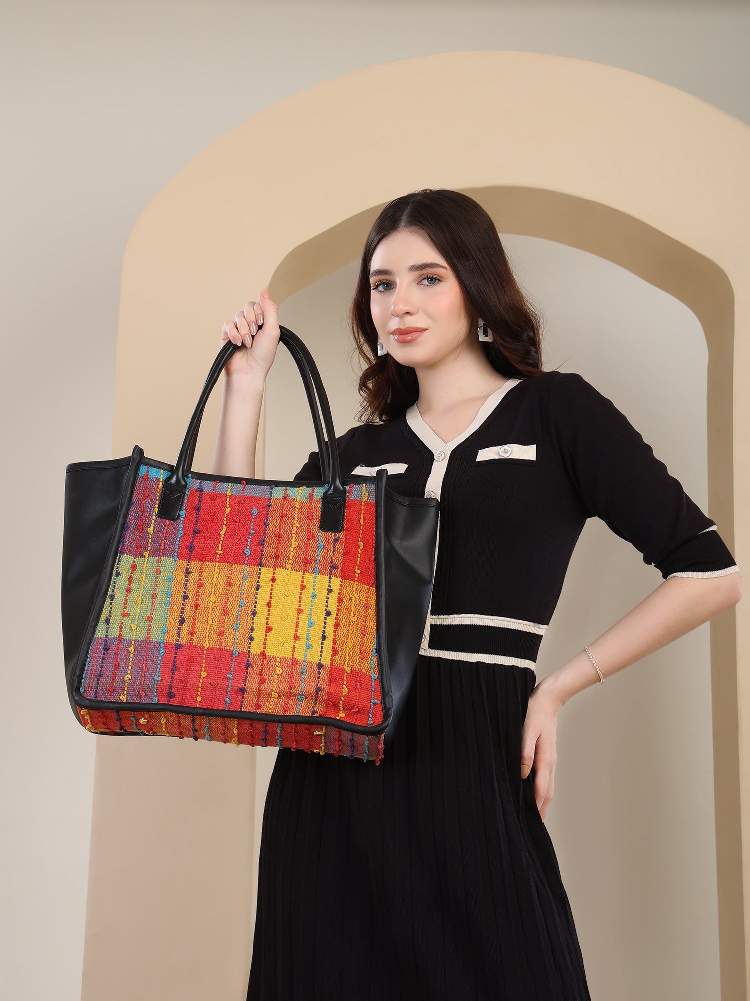 Women's Printed Tote Bag | Large Shoulder Handbag for Work, Travel & Everyday Use ensacworld
