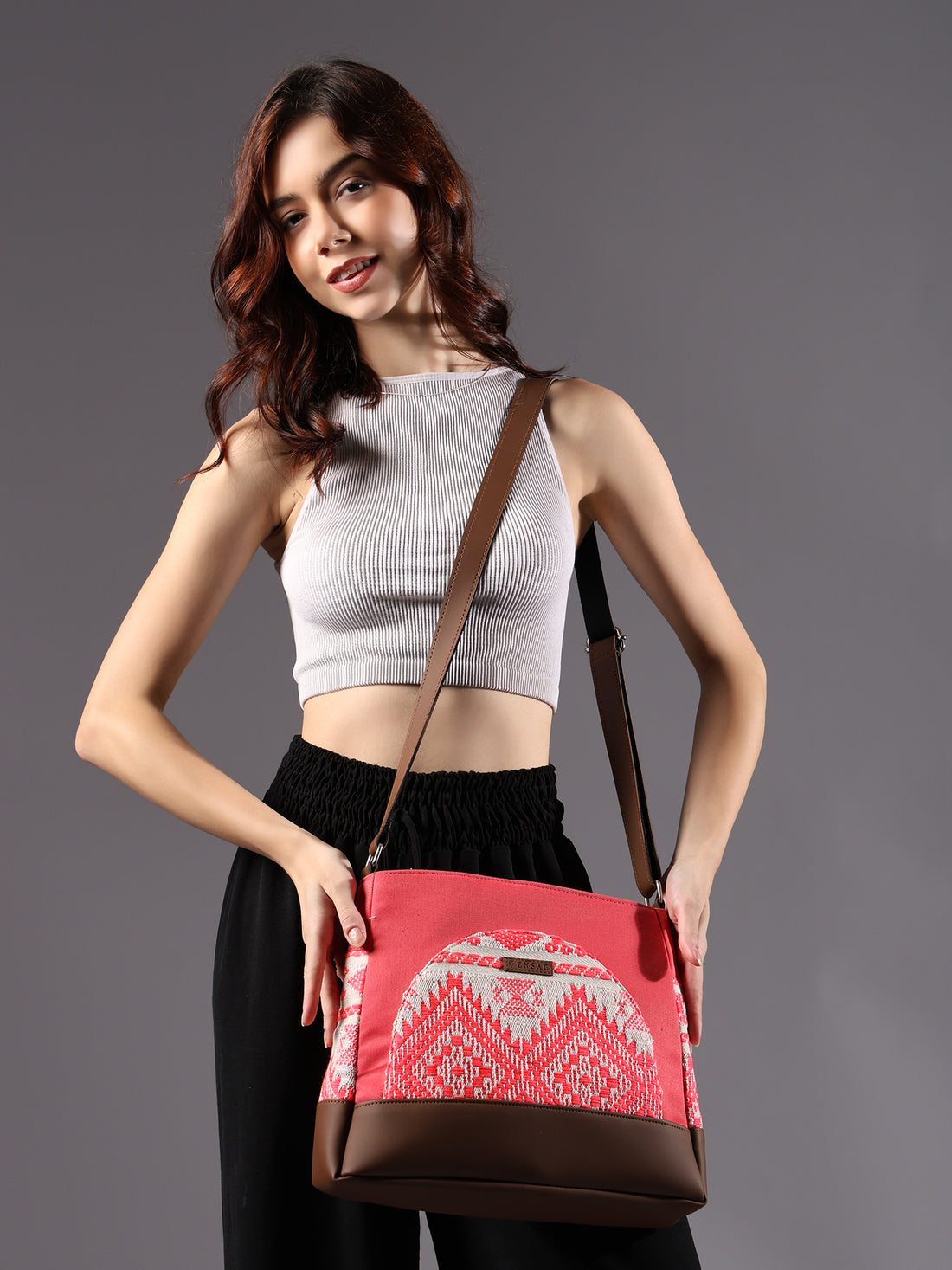 Pink Sling Bag Women's Premium Cotton