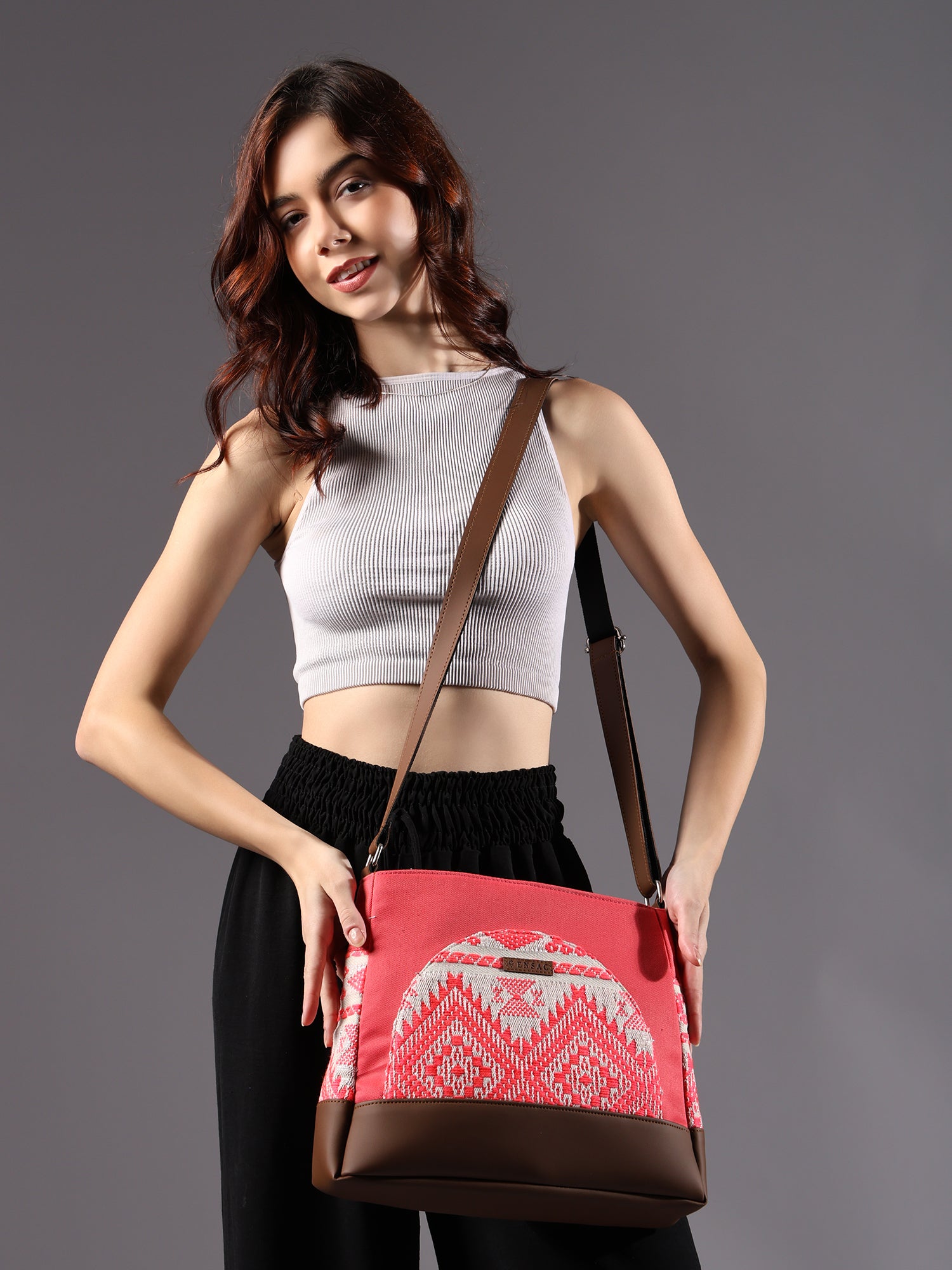 Pink Sling Bag Women's Premium Cotton