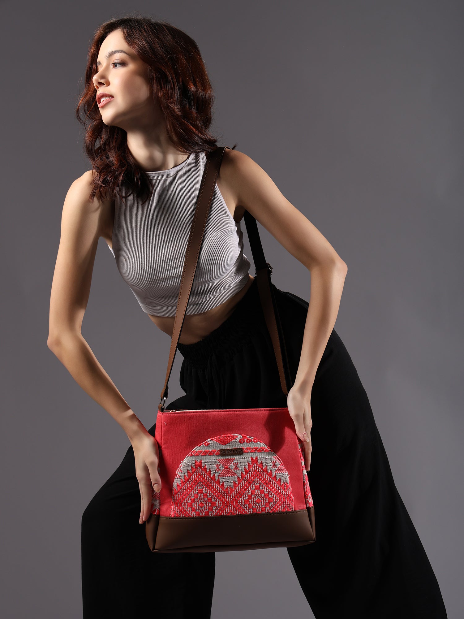 Pink Sling Bag Women's Premium Cotton