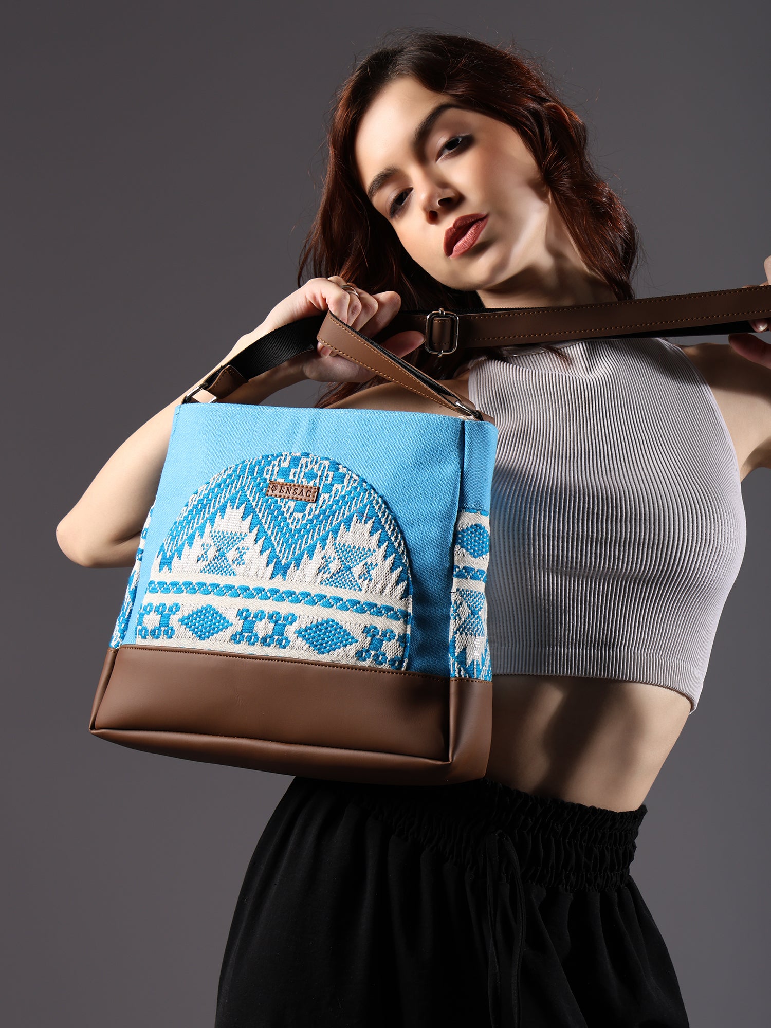 Blue Sling Bag Women's Premium Cotton