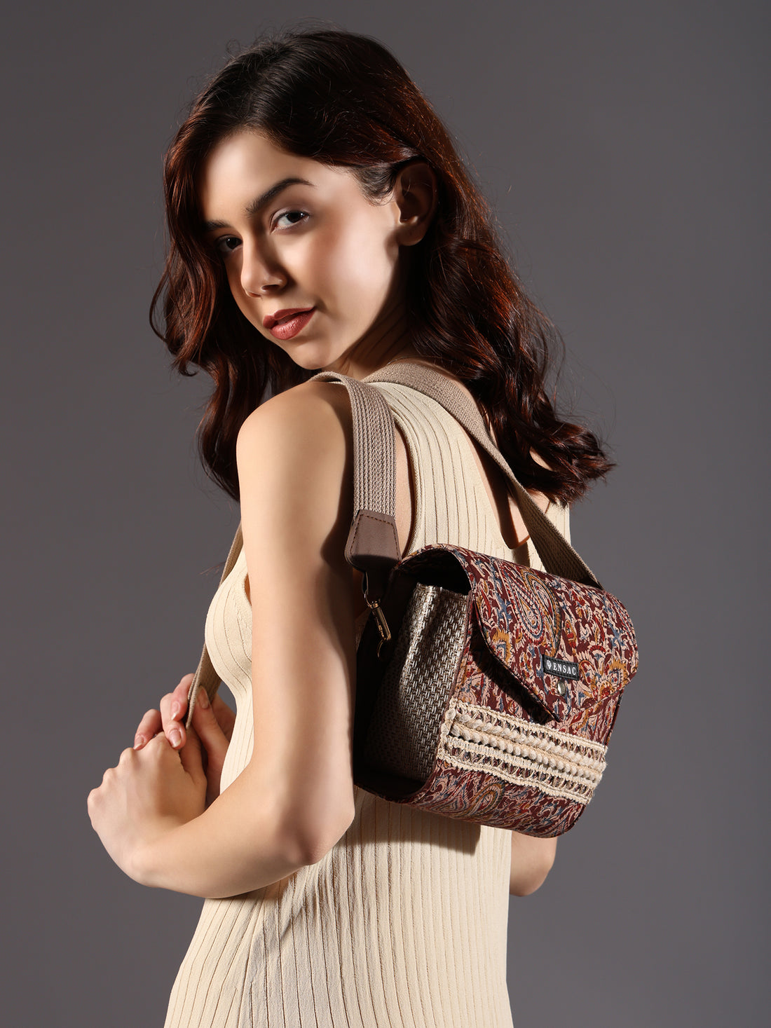 Maroon Sling Bag Women's Premium Cotton