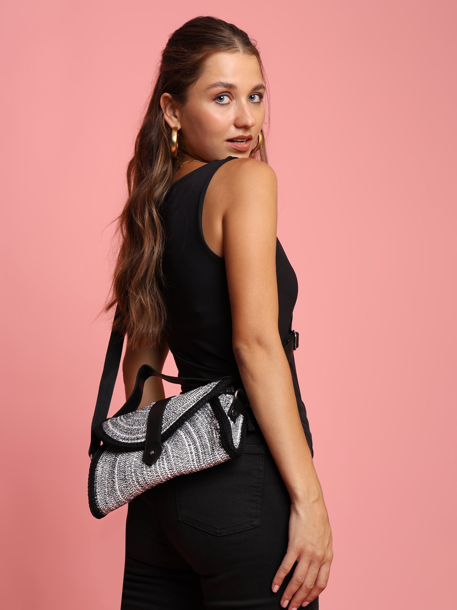 ENSAC Women Black Sling Bag