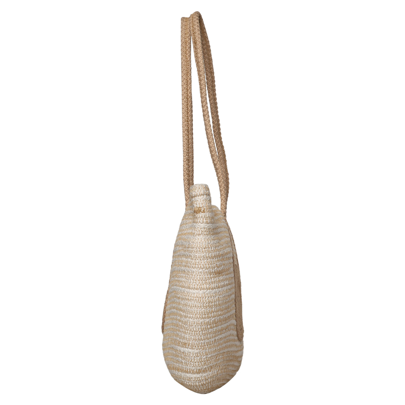Ensac’s Juterope Tote bag for Women & Girls JUTEROPE-TOTECIRCLE-WHTBEIGE