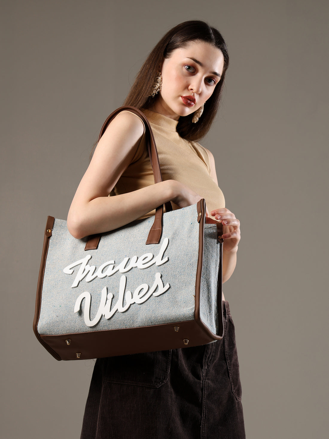 Ensac’s jumbo tote Jacquard Tote bag for Women & Girls JUMBOTOTE-BLUEJUTE-TRAVELVIBES-1