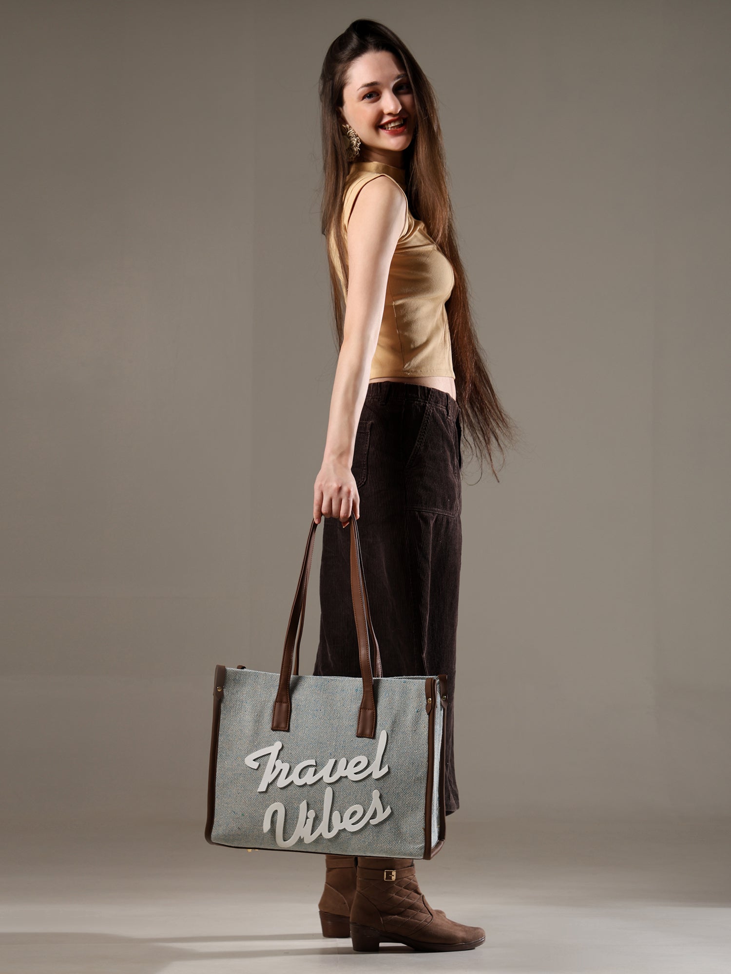 Ensac’s jumbo tote Jacquard Tote bag for Women & Girls JUMBOTOTE-BLUEJUTE-TRAVELVIBES-1