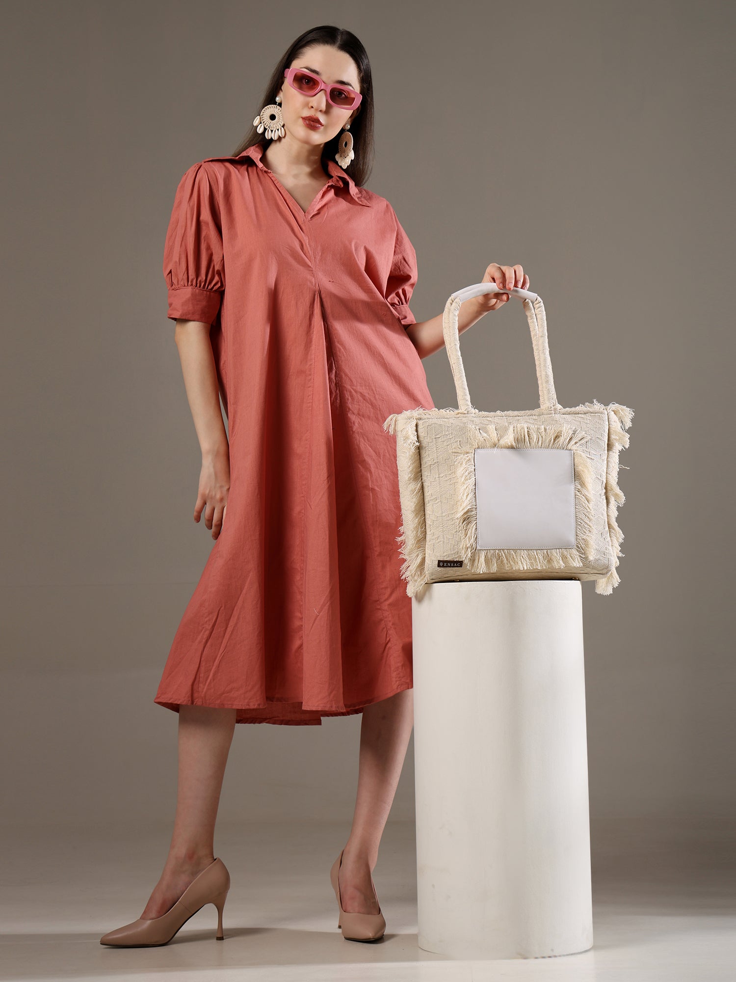 Ensac Women’s Tote Bag | Fringe Style, Lightweight Feel & Must-Have Travel Pick TOTE-LEATHER-WHITE BEAUTY-1