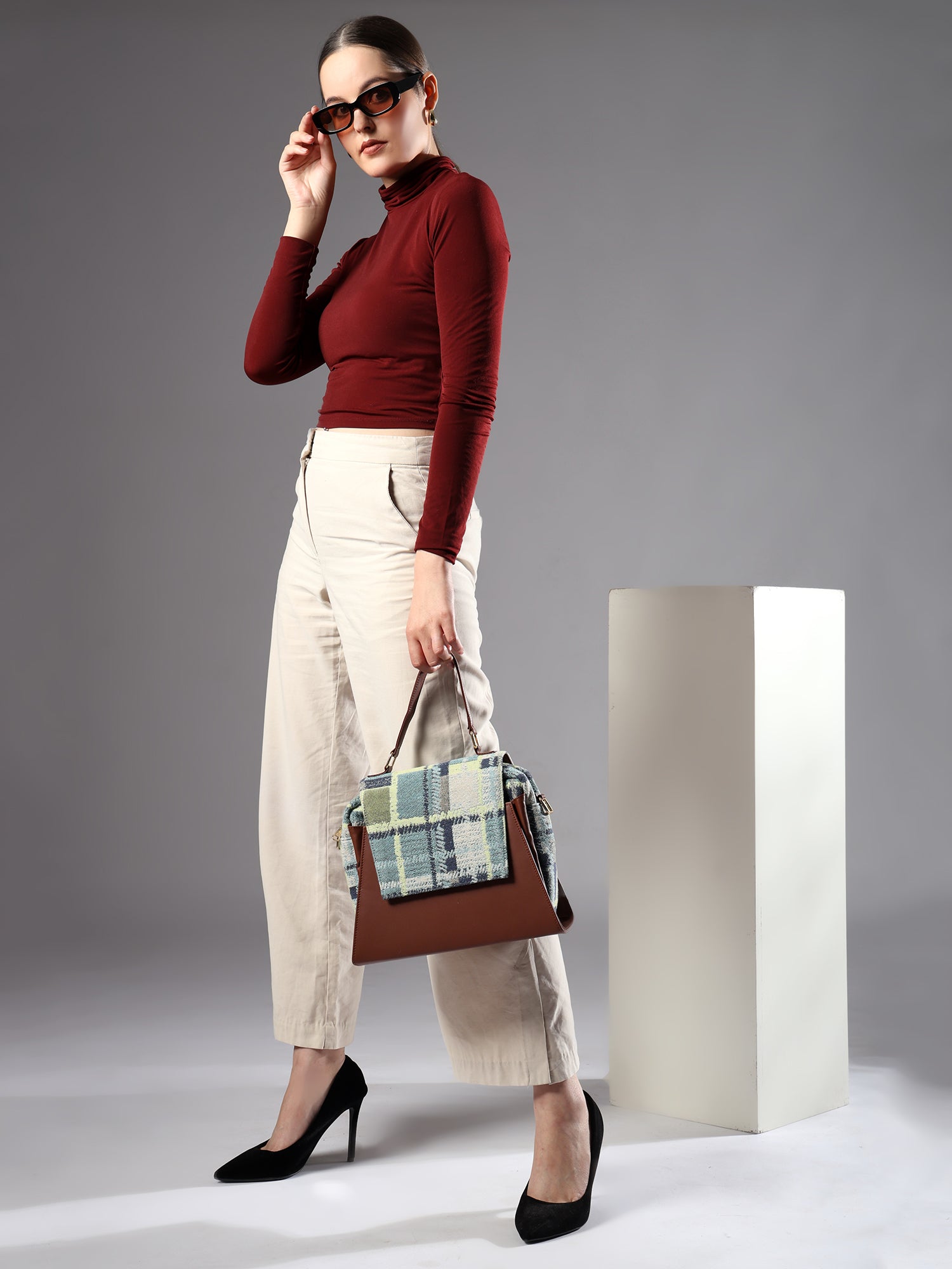 Blue Sling Bag Women's Premium Cotton Jacquard