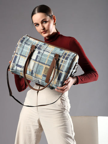 Cotton/Jacquard Travelling Duffel Bags for Men and Women