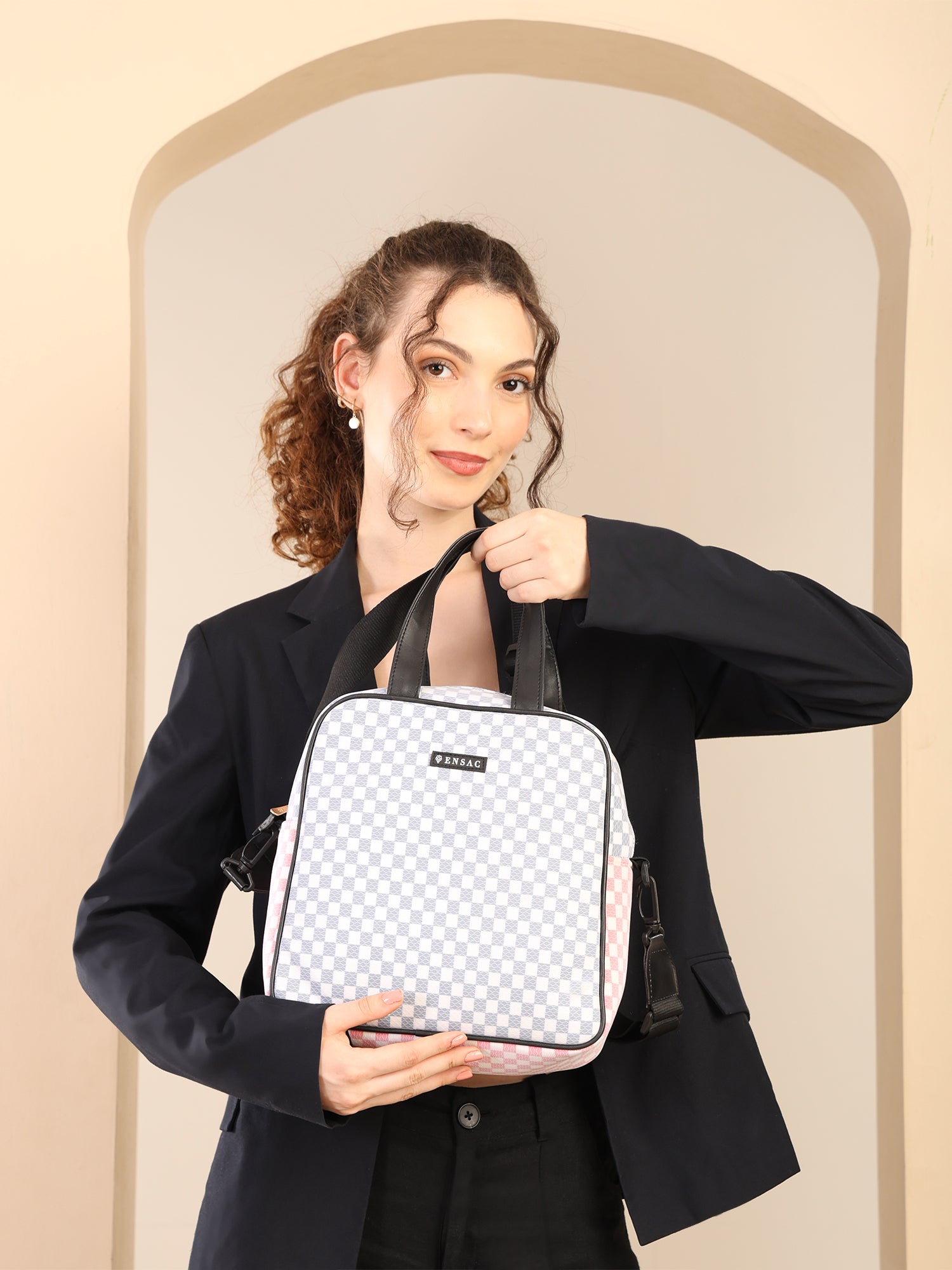 ENSAC Lunch Bag for Men & Women | Tiffin Bag with Zip Closure & Double Handle | Reusable Hot & Cold Lunch Box Carry Bag for Office, School, Travel & Daily Use