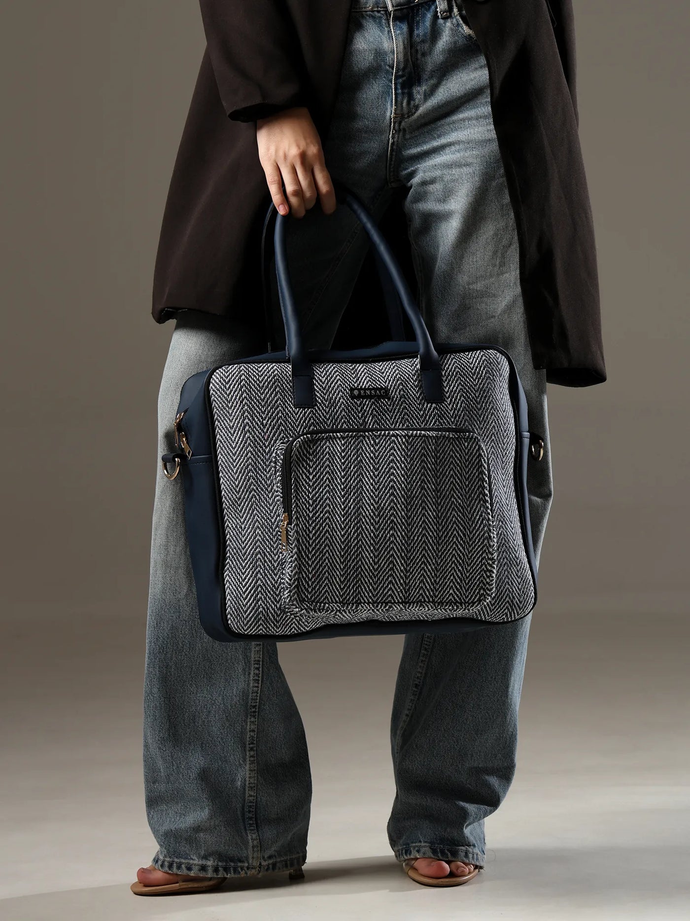 Ensac Laptop Sling Bag for Women & Girls | Premium Fabric, Office & Travel Bag