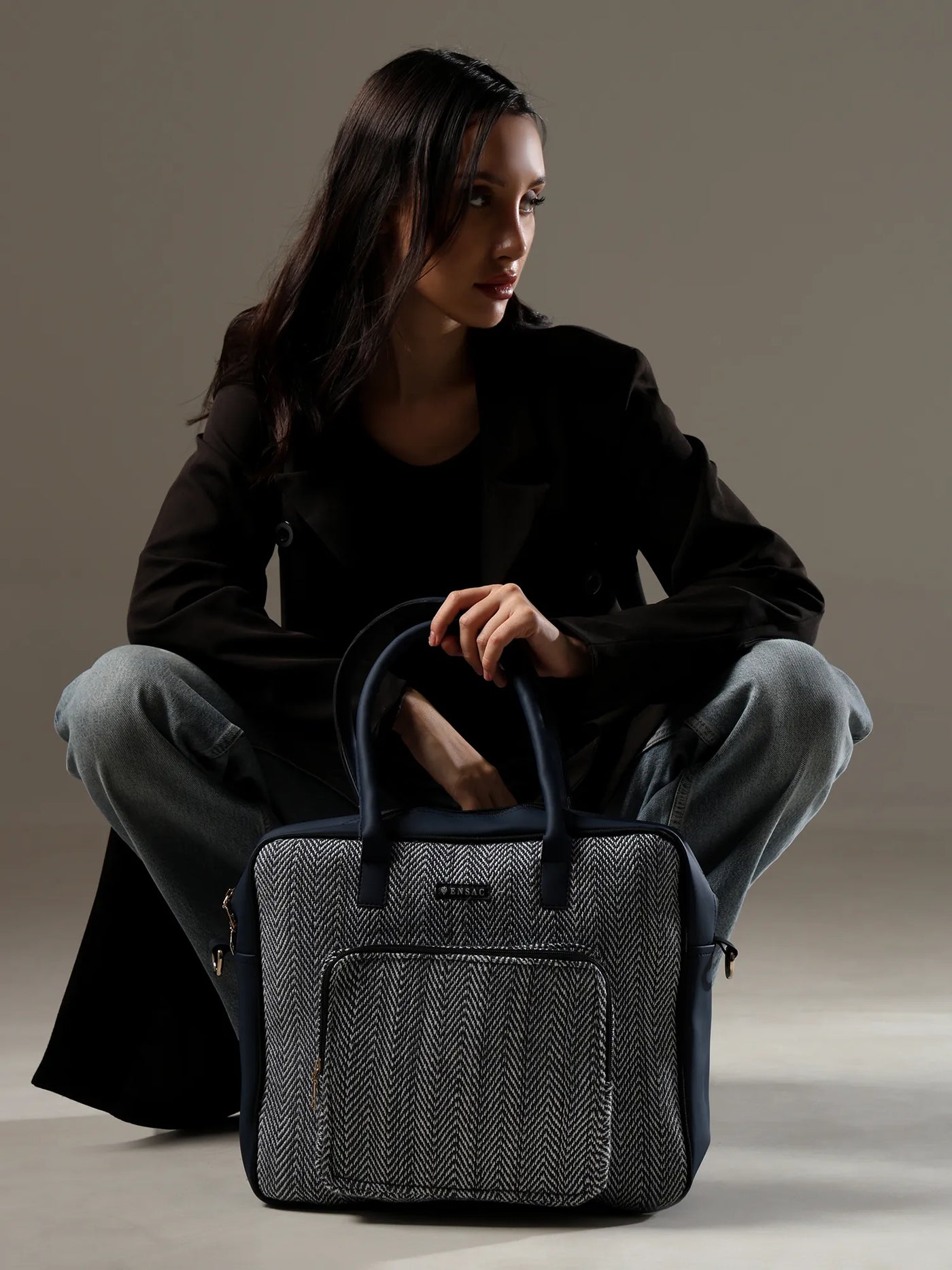 Ensac Laptop Sling Bag for Women & Girls | Premium Fabric, Office & Travel Bag