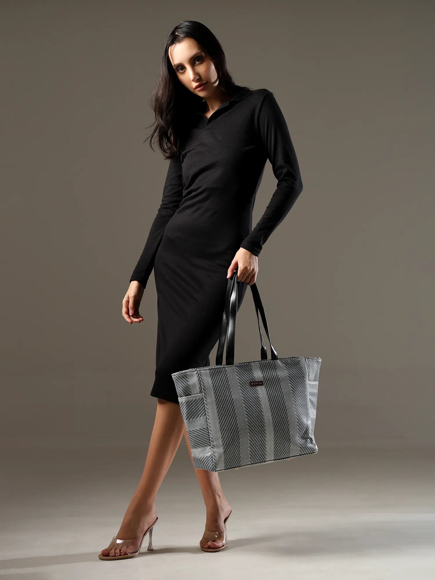 ENSAC Women’s Large Canvas Tote Handbag | Stylish Shoulder Bag with Multi-Pockets
