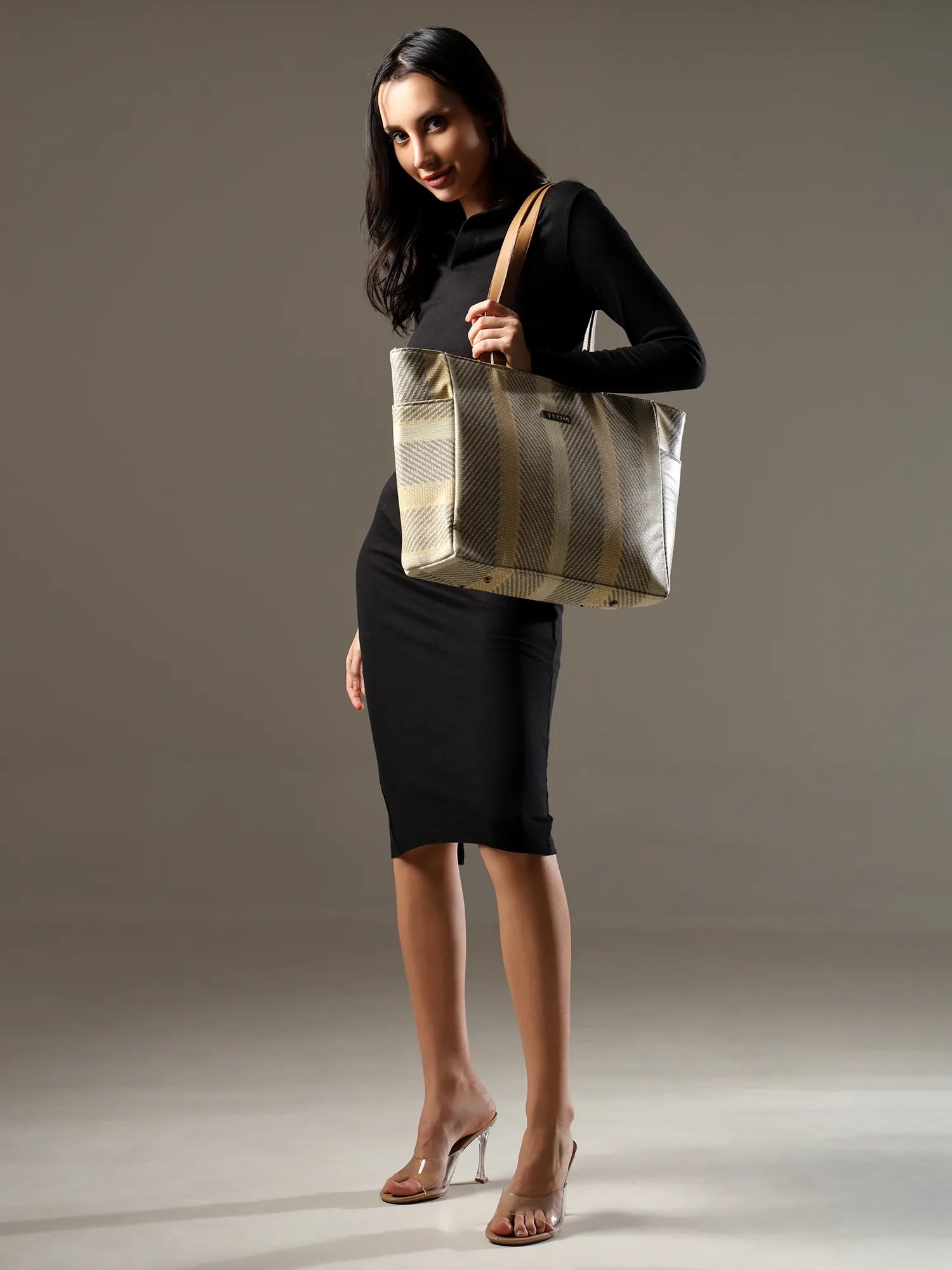 ENSAC Women’s Large Canvas Tote Handbag | Stylish Shoulder Bag with Multi-Pockets