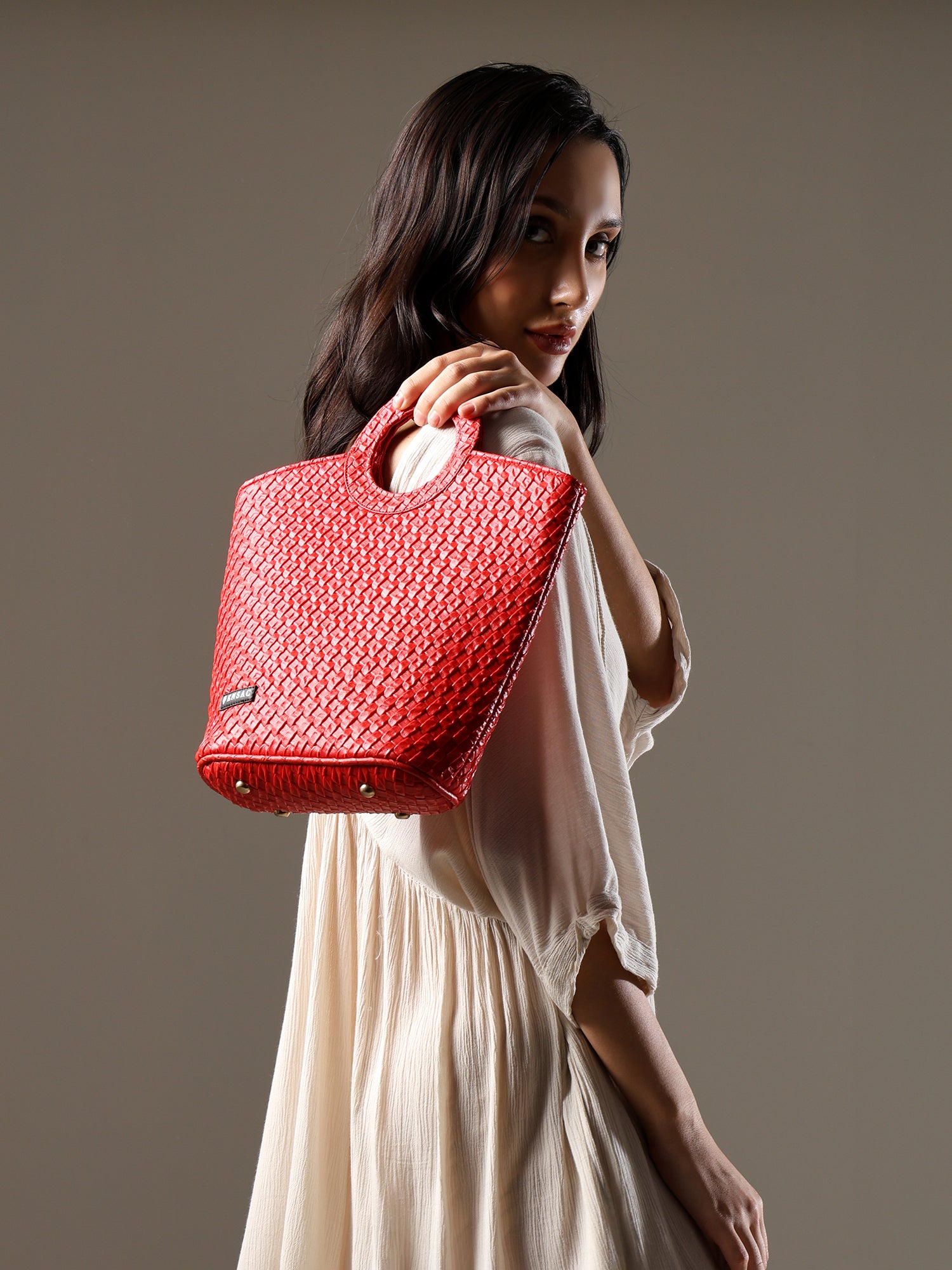Ensac Basket Lunch Bag | Stylish Picnic Tote, Zipper, Pockets, Multipurpose Use