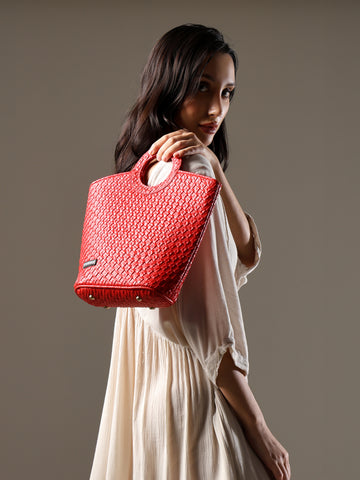 Ensac Basket Lunch Bag | Stylish Picnic Tote, Zipper, Pockets, Multipurpose Use
