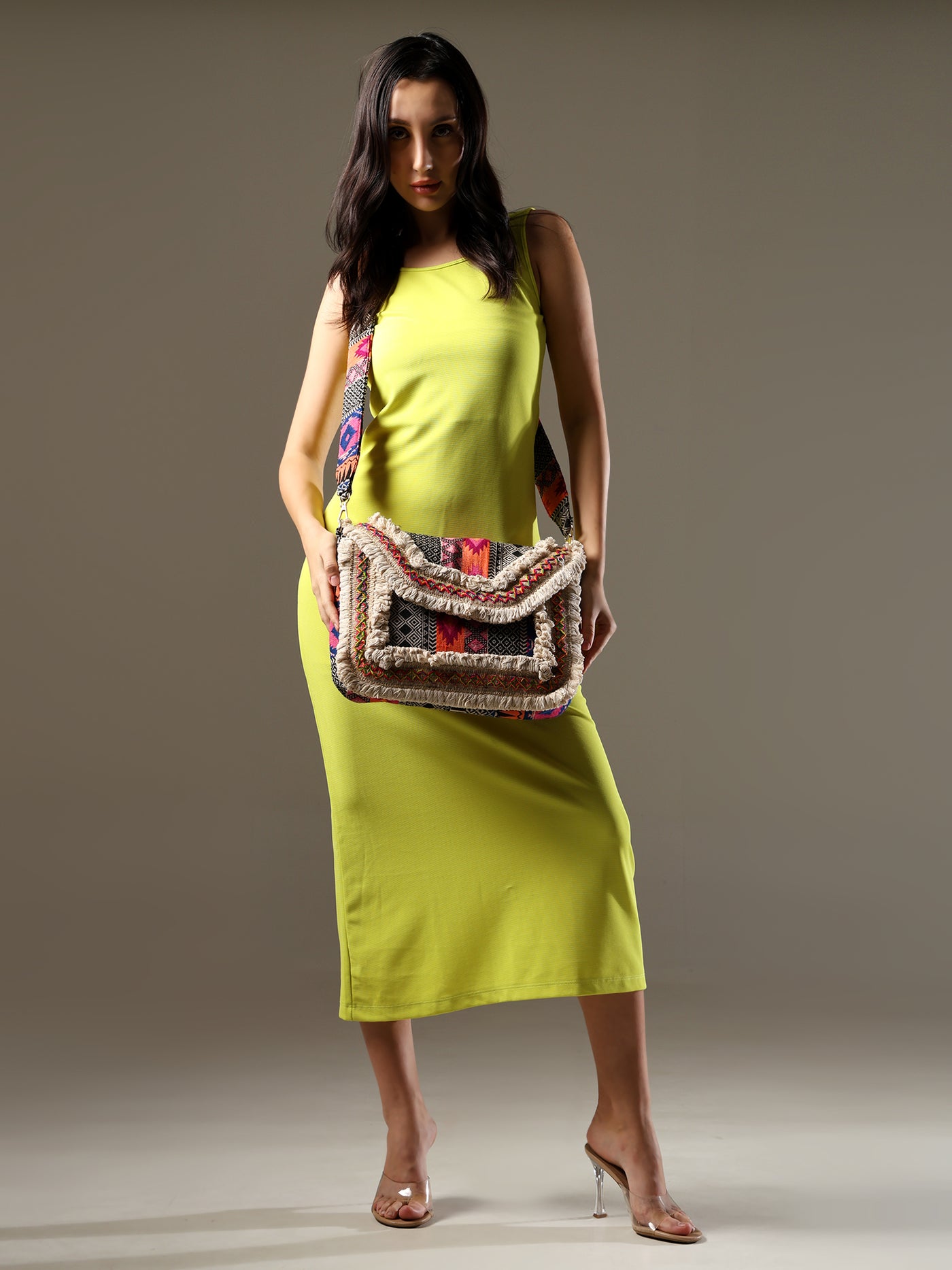 ENSAC Ethnic Sling Bag for Women | Designer Colourful Party Shoulder Bag for Girls