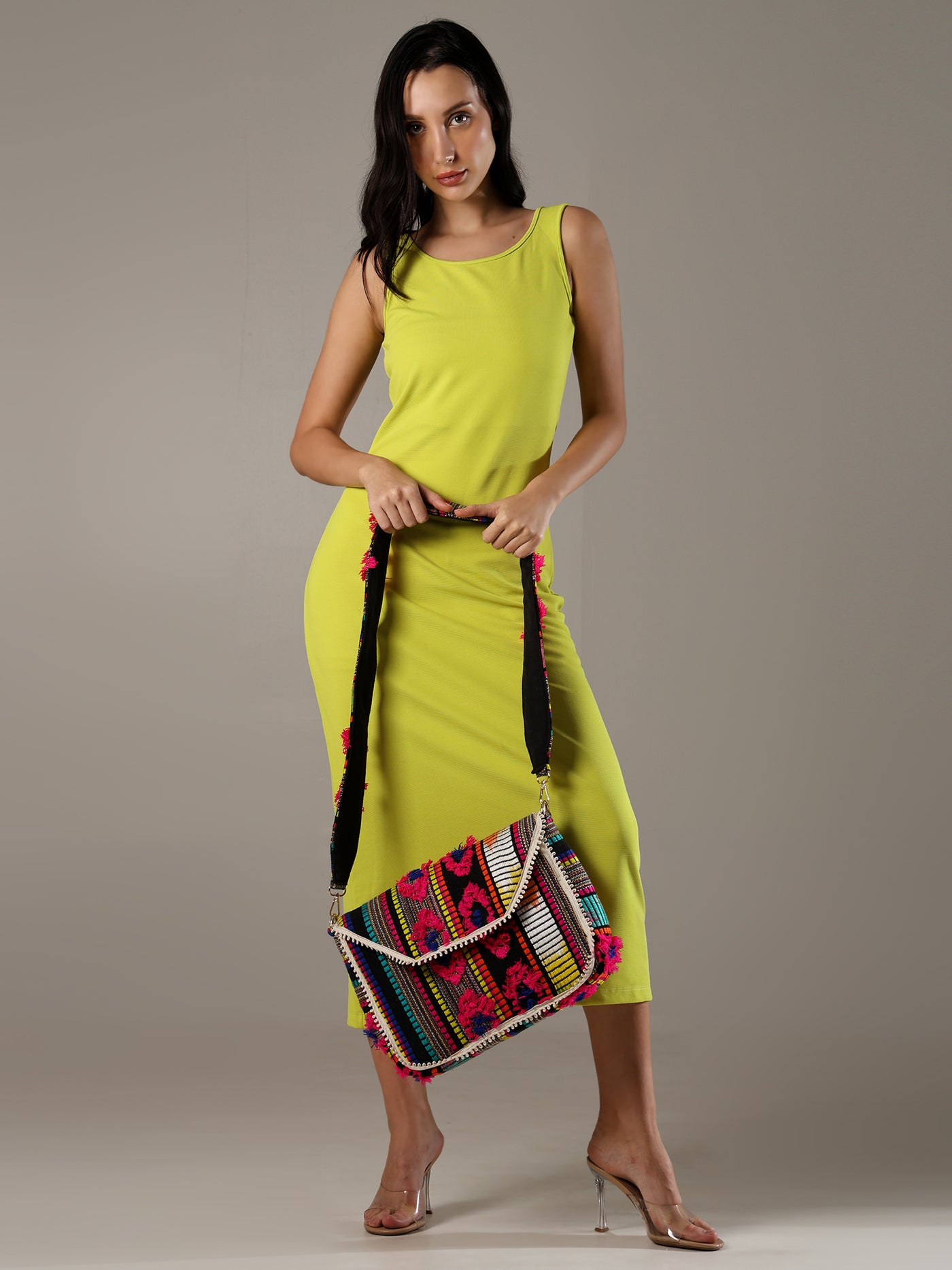 ENSAC Ethnic Sling Bag for Women | Designer Colourful Party Shoulder Bag for Girls