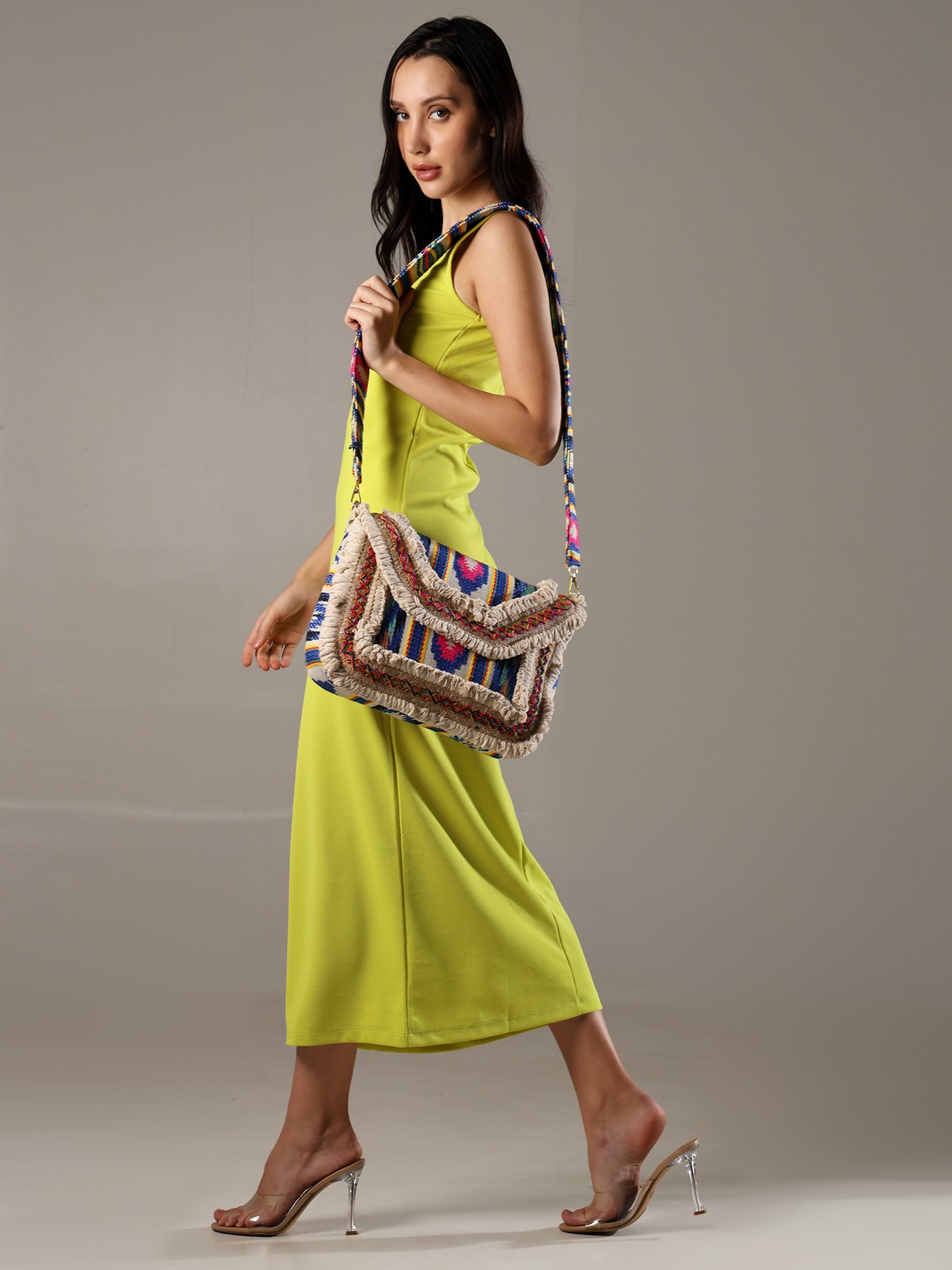 ENSAC Ethnic Sling Bag for Women | Designer Colourful Party Shoulder Bag for Girls