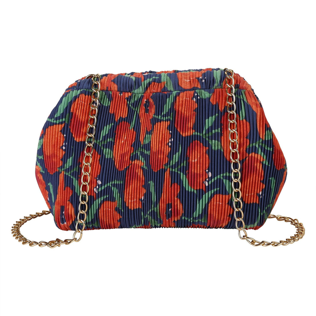 Women Floral Chain Clutch Bag | Red Party Evening Bag ensacworld