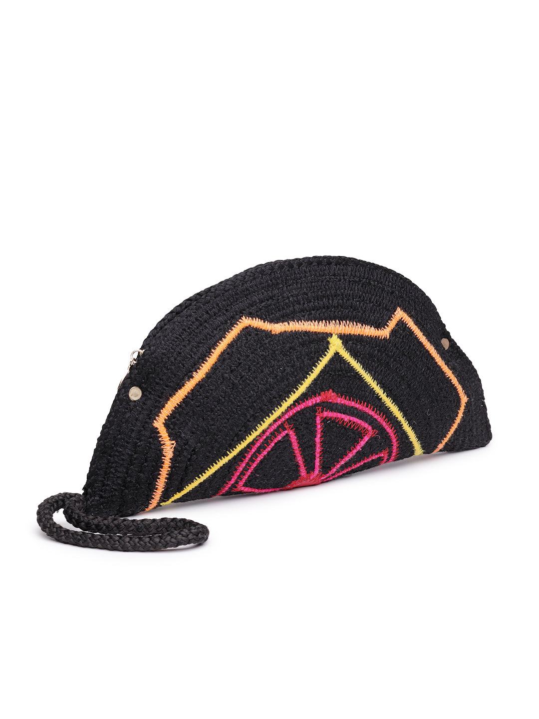 Ensac Designer Half-Moon Clutch for Ladies | Unique Beaded Clutch for Styling Bold Looks