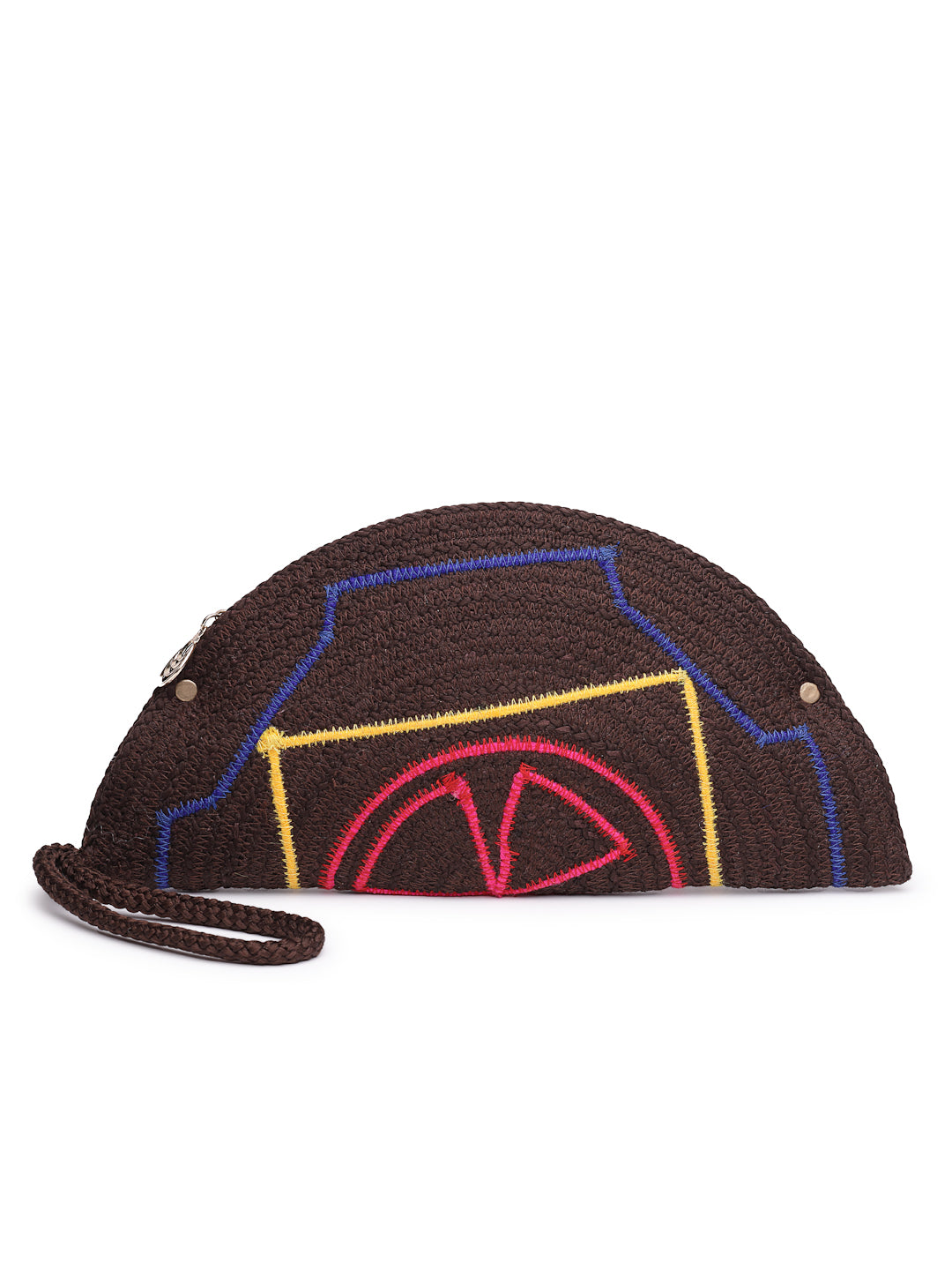 Ensac Designer Half-Moon Clutch for Ladies | Unique Beaded Clutch for Styling Bold Looks