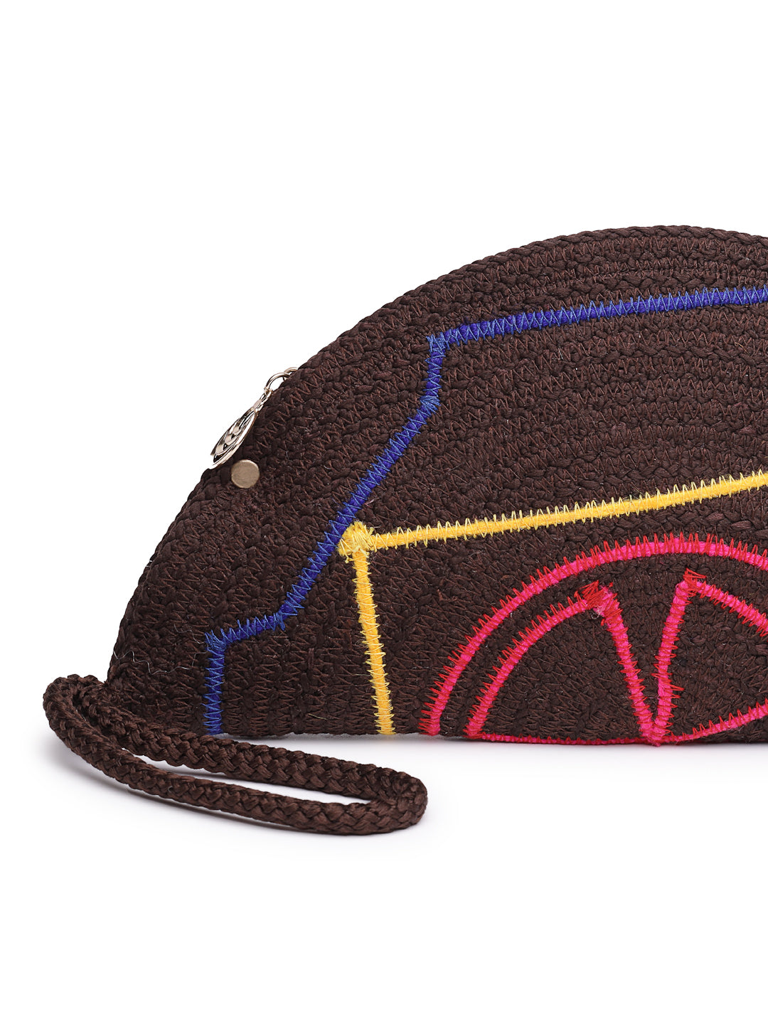 Ensac Designer Half-Moon Clutch for Ladies | Unique Beaded Clutch for Styling Bold Looks