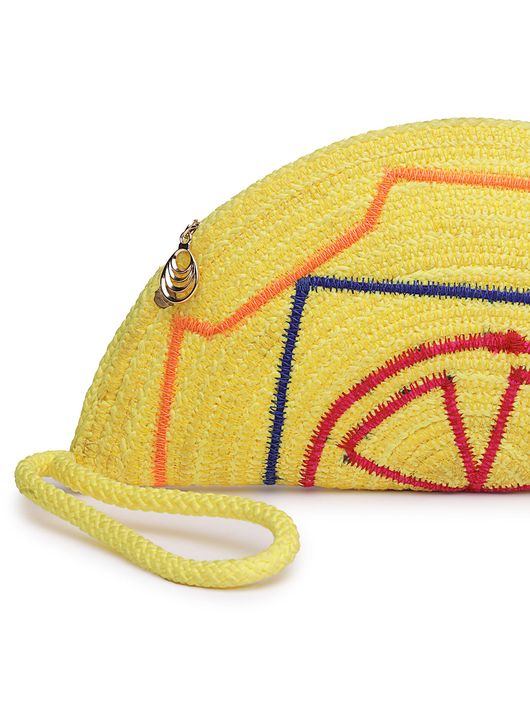 Ensac Designer Half-Moon Clutch for Ladies | Unique Beaded Clutch for Styling Bold Looks